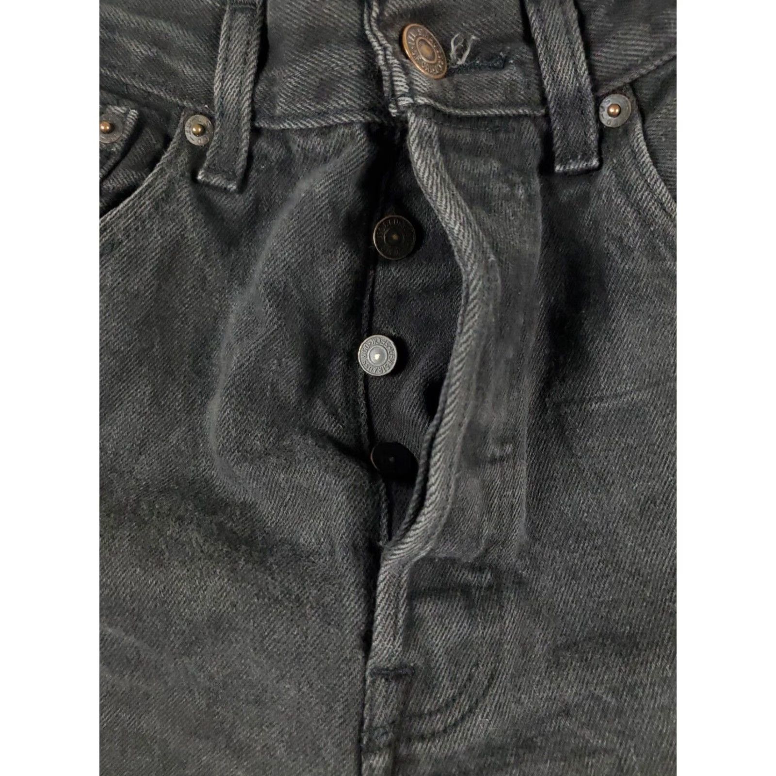 Levi's Mens Levis 501 Jeans Gray Straight Leg Size 32x28 XL Extra Large Denim Pants Size US 32 / EU 48 - 6 Thumbnail