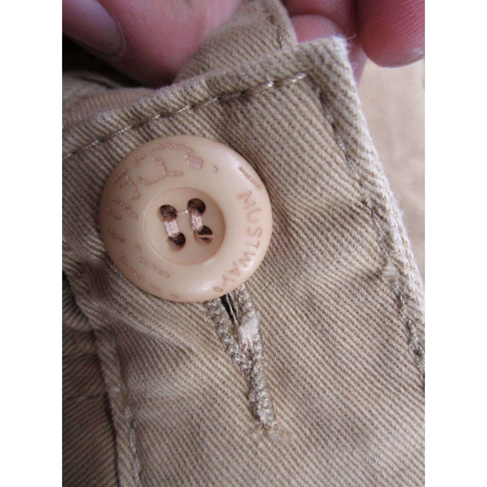 Vintage MustWay Mens Cargo Pants Size 40 Military Cargo Pants Yellow 40 Inch Waist Canvas Cotton Tapered Regular Front Flat Front Size US 40 / EU 56 - 4 Thumbnail