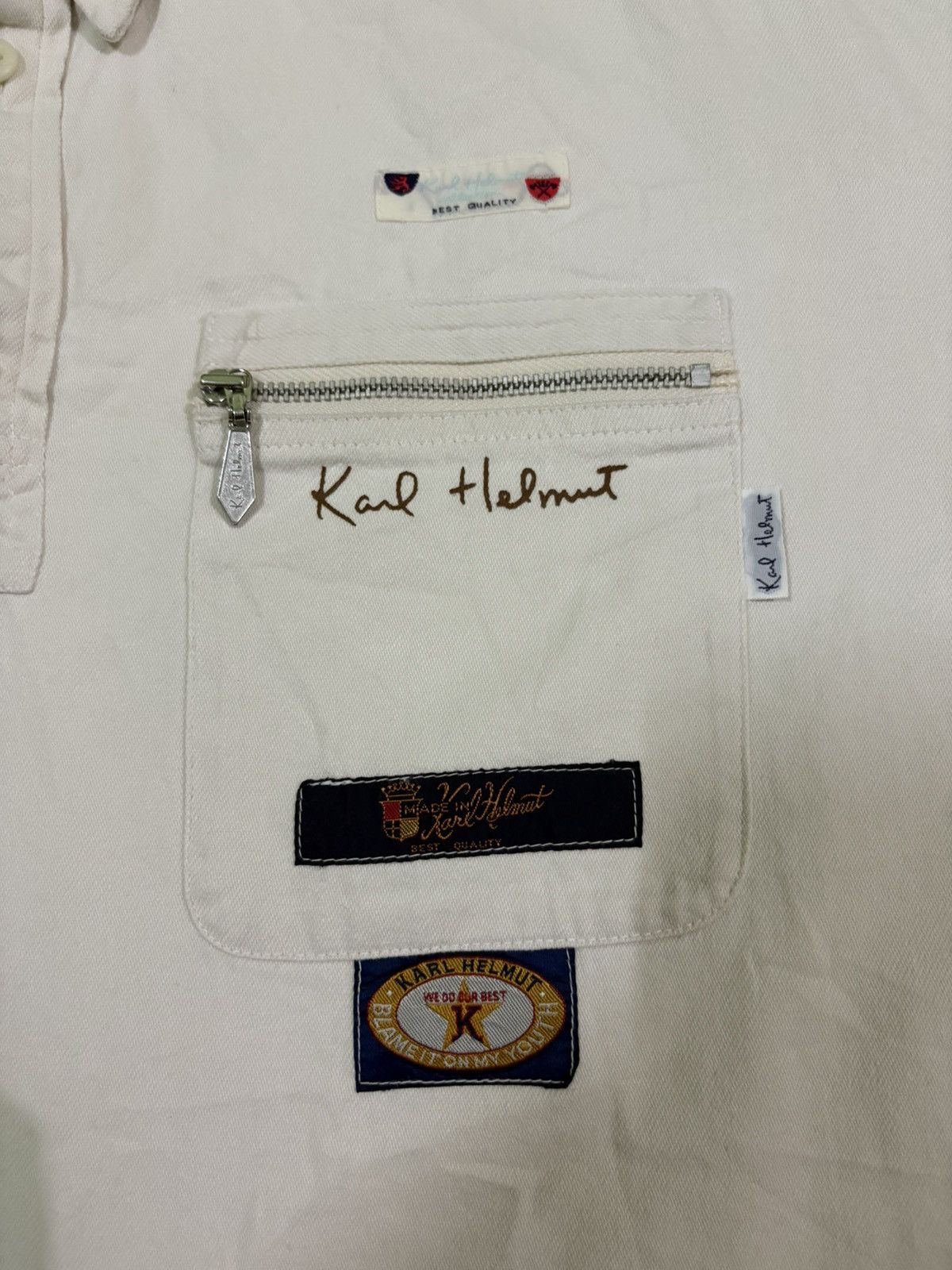 Karl Helmut Karl Helmut Vintage Utility Shirt with Rare Patches Size US L / EU 52-54 / 3 - 13 Thumbnail