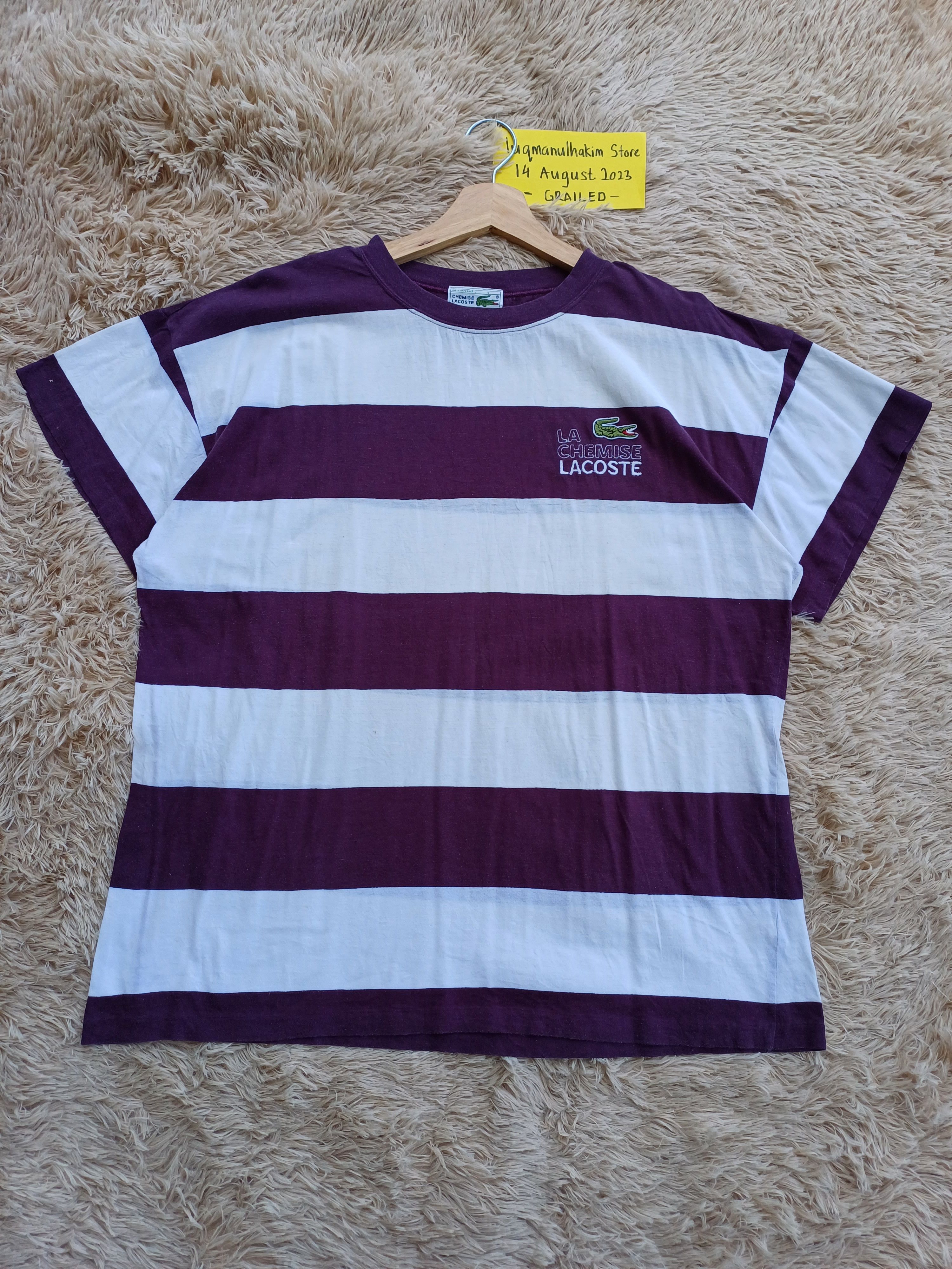 Lacoste Vintage LACOSTE Stripes TShirt Size US M / EU 48-50 / 2 - 1 Thumbnail