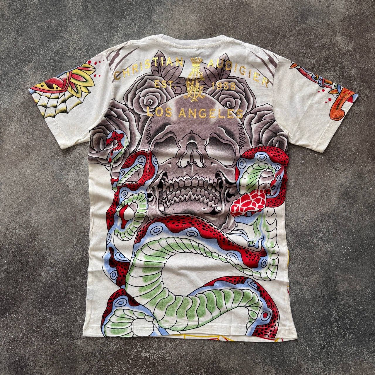 Christian Audigier Christian Audigier (Ed Hardy) Rhinestones Y2K T-Shirt Size US L / EU 52-54 / 3 - 2 Thumbnail