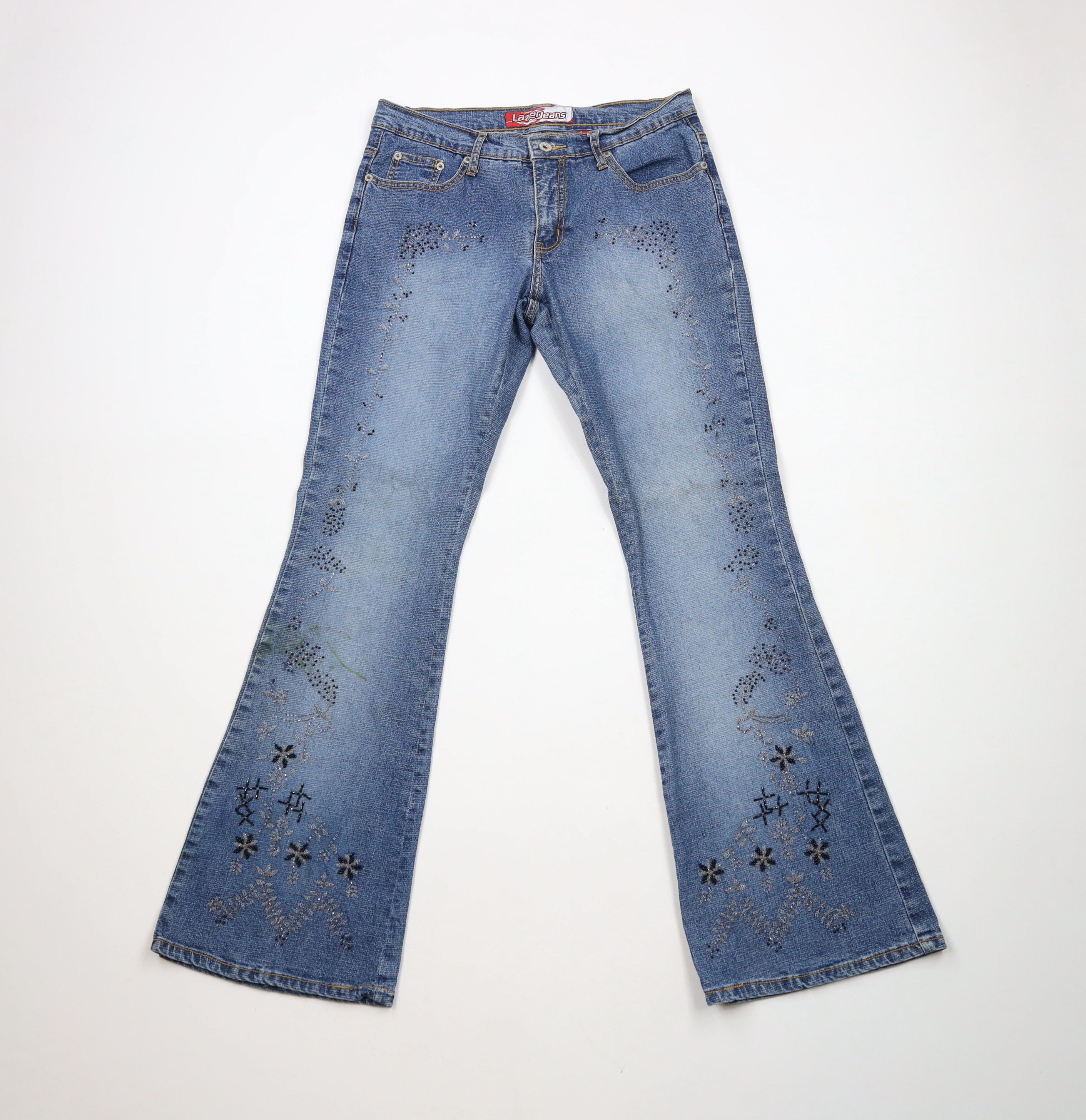 Vintage Vintage 90s Y2K Streetwear Babydoll Flared Wide Leg Jeans Size 30" / US 8 / IT 44 - 1 Thumbnail