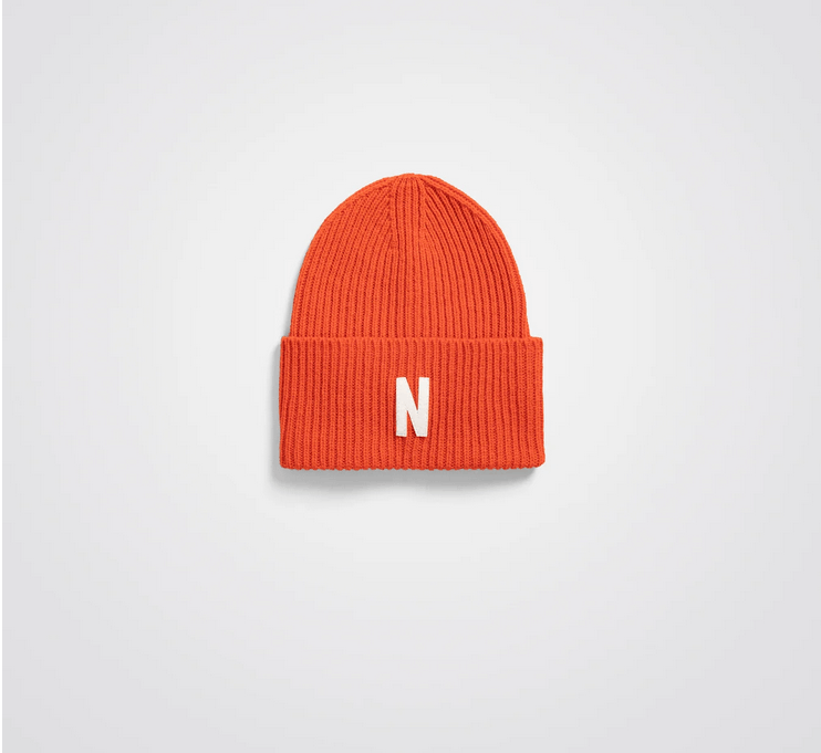 Norse Projects Merino Lambswool Rib N Logo Beanie Size ONE SIZE - 1 Thumbnail