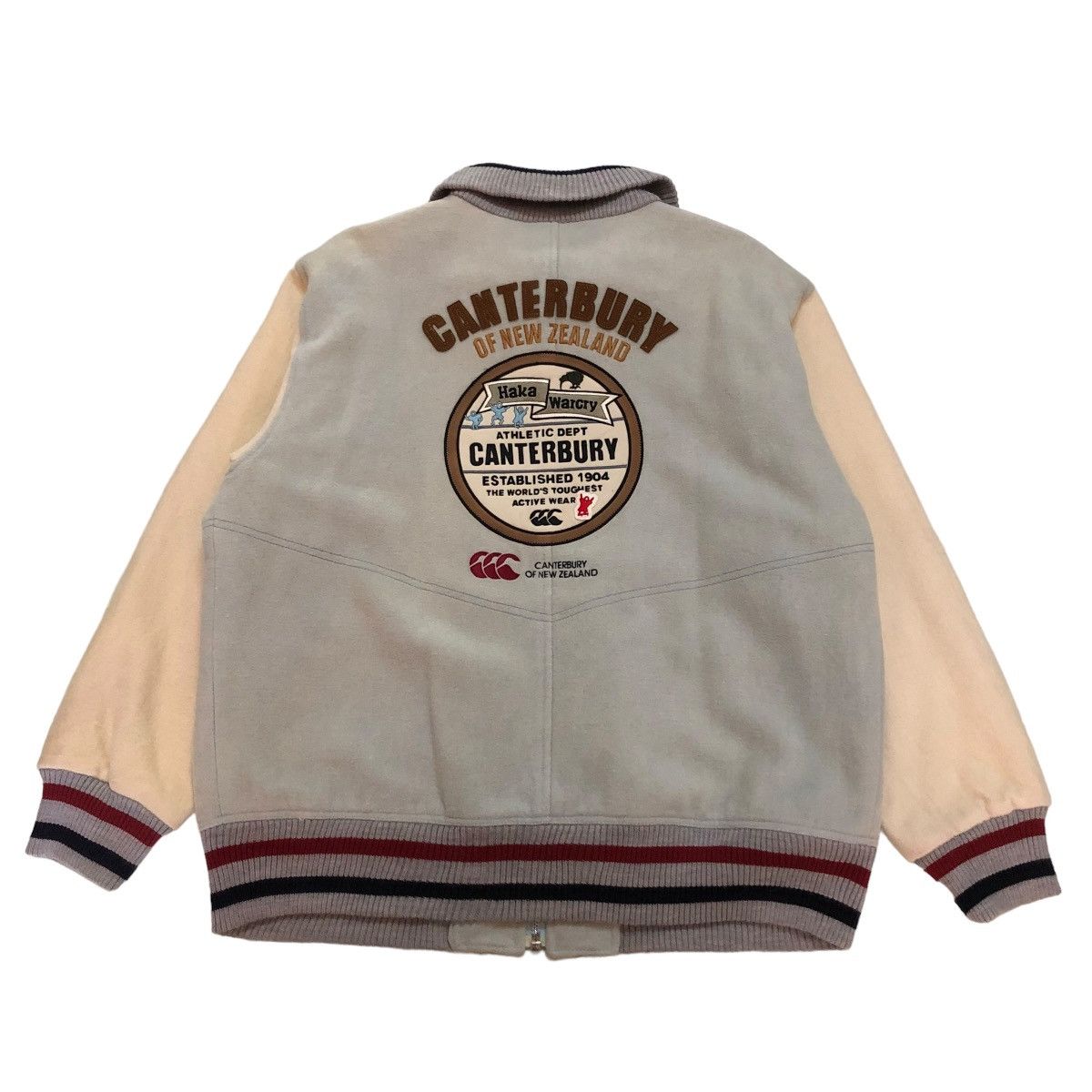 Canterbury of New Zealand 🔥VINTAGE WOOL BOMBER JACKET CANTERBURY BIG LOGO SPELL OUT Size US L / EU 52-54 / 3 - 1 Thumbnail