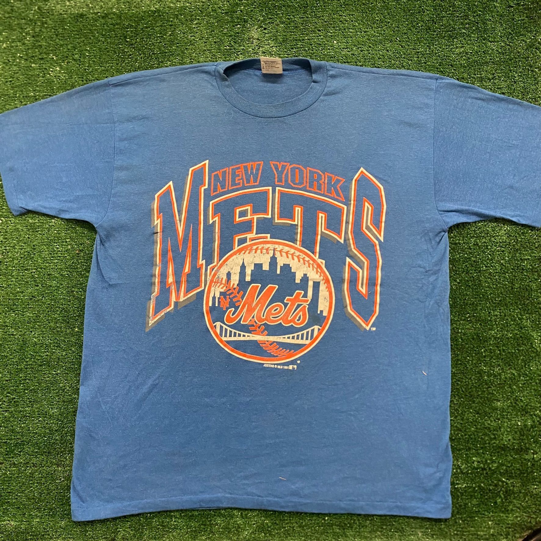 Vintage Vintage 90s Essential New York Mets Single Stitch T-Shirt Size US L / EU 52-54 / 3 - 1 Thumbnail