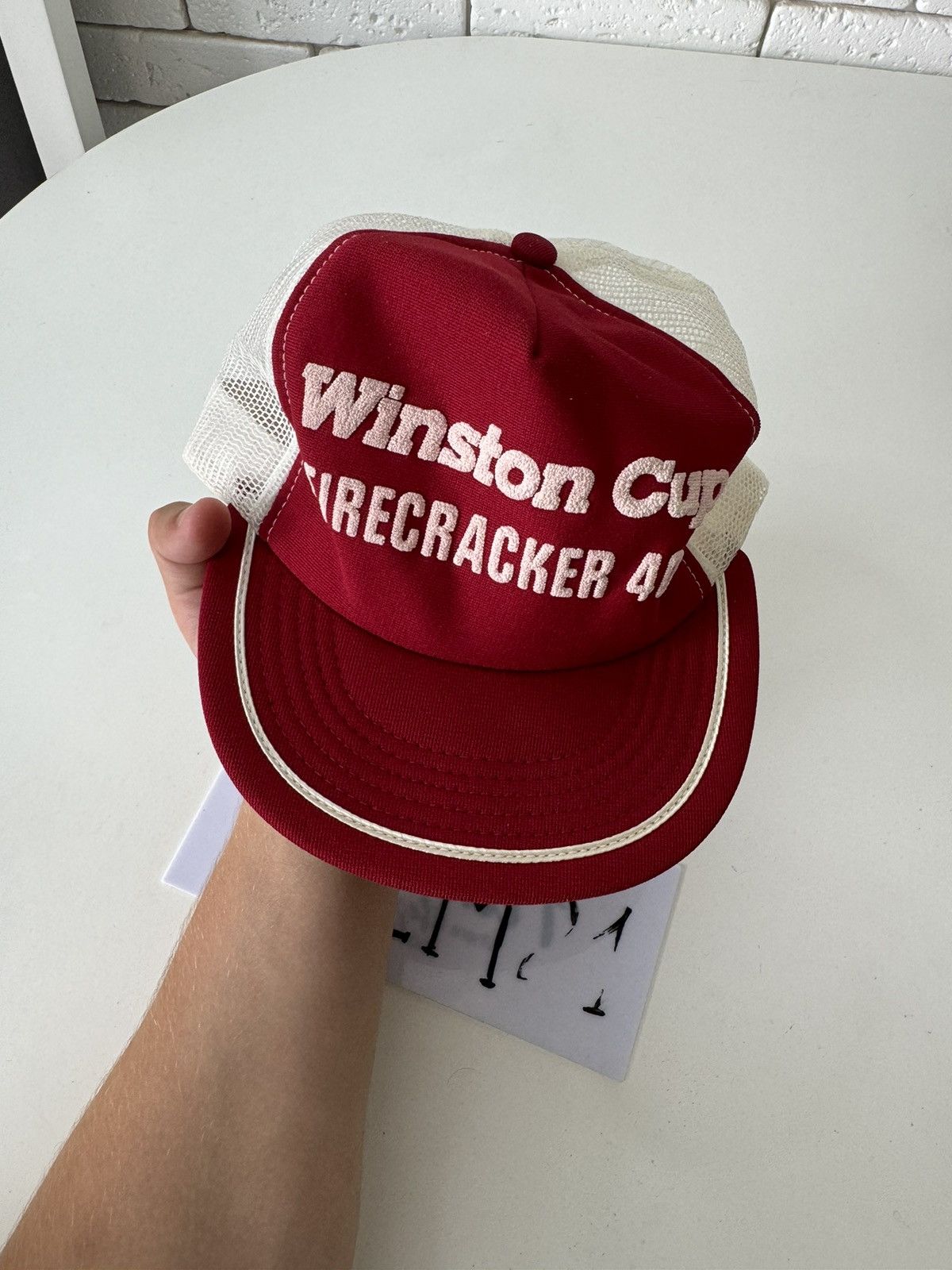 Vintage Winston Cup Firecracker 400 made in USA cap hat Size ONE SIZE - 2 Thumbnail
