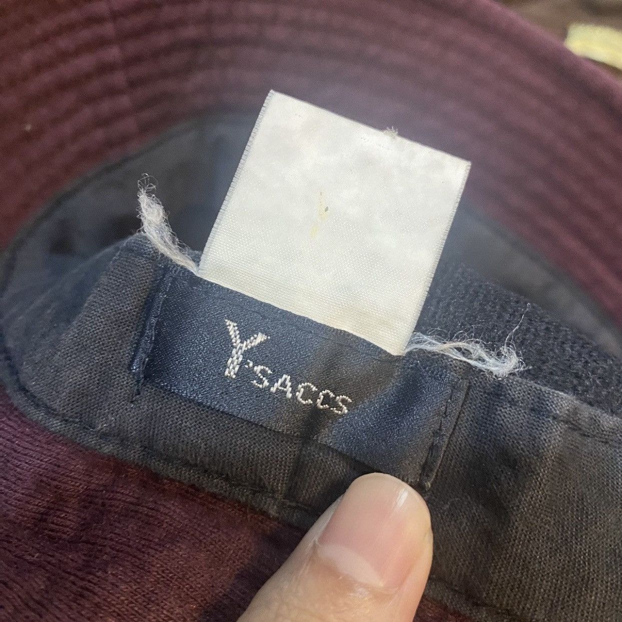 Yohji Yamamoto Vintage Yohji Yamamoto Y'saccs Bucket Hat - Maroon/Burgundy Size ONE SIZE - 7 Thumbnail