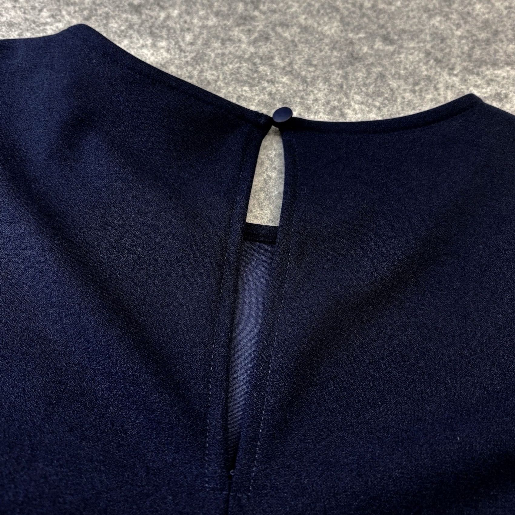 Vintage Lipsy London Shift Dress Navy Long Sleeve Round Neck Tie Waist UK16/Size 16 Women’s Size XXL / US 16-18 / IT 52-54 - 5 Thumbnail
