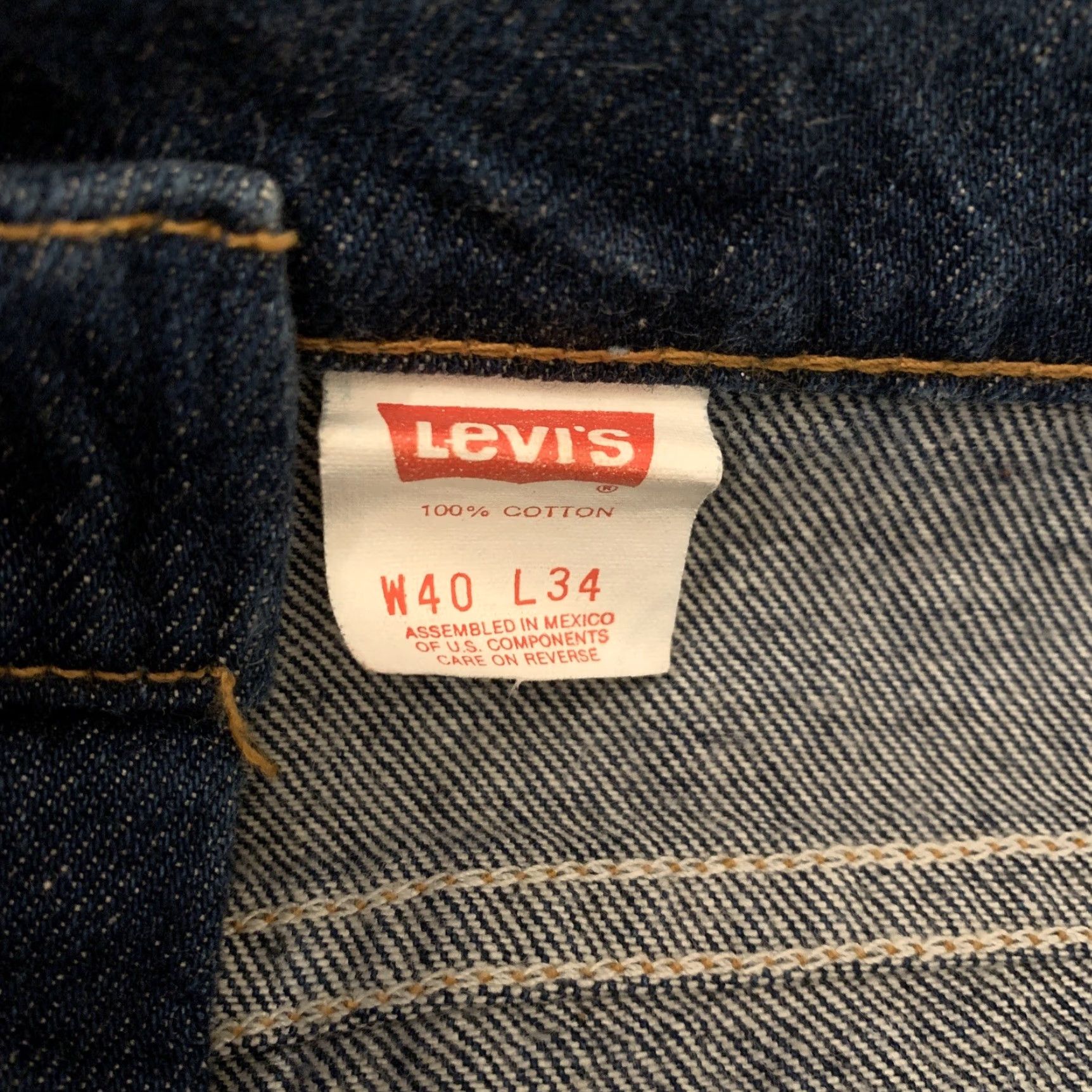 Levi's VINTAGE Levi's 505 Jeans 40x34 Dark Denim USA Mens Size US 40 / EU 56 - 5 Thumbnail