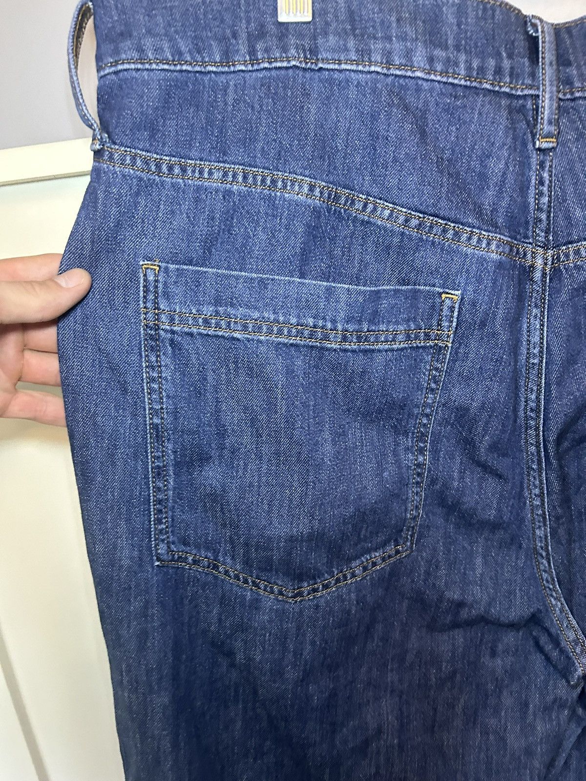 Vintage Baggy flared blue jeans Size US 33 - 6 Thumbnail