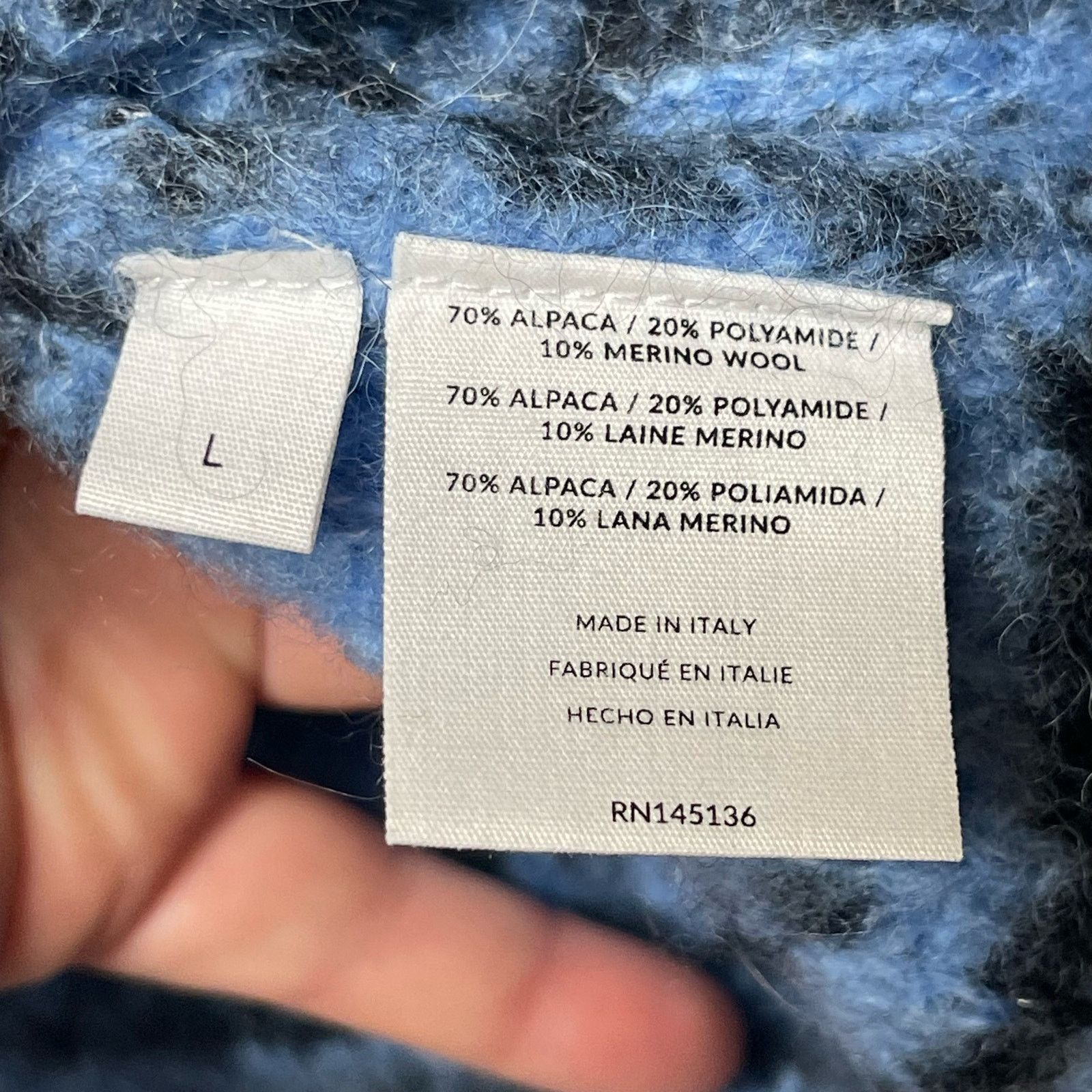NAADAM Naadam Space-Dye Puff-Sleeve Alpaca Blend Cardigan Sweater L Size L / US 10 / IT 46 - 7 Thumbnail