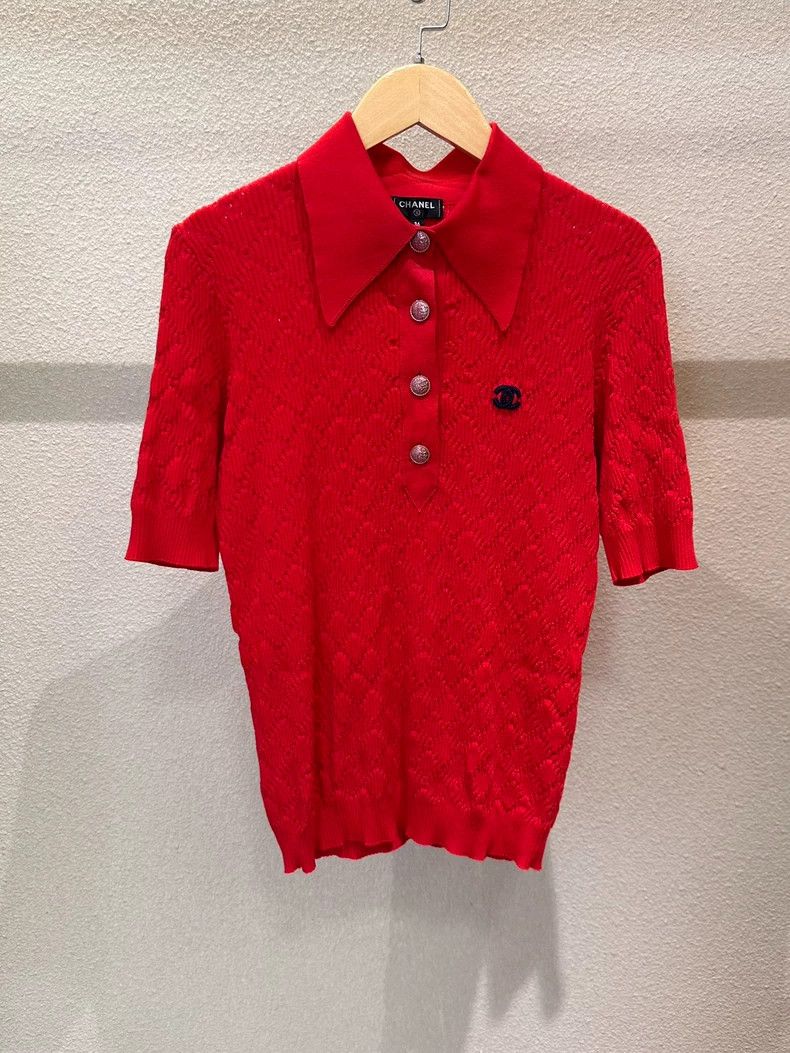 Chanel Chanel Double C logo wool knitted polo shirt Size XS / US 0-2 / IT 36-38 - 1 Thumbnail