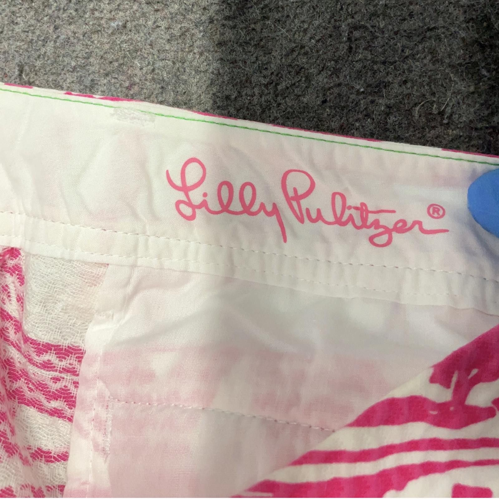Other Lilly Pulitzer Pink Graphic Print The Walsh Shorts Size 2 Size 26" / US 2 / IT 38 - 4 Thumbnail