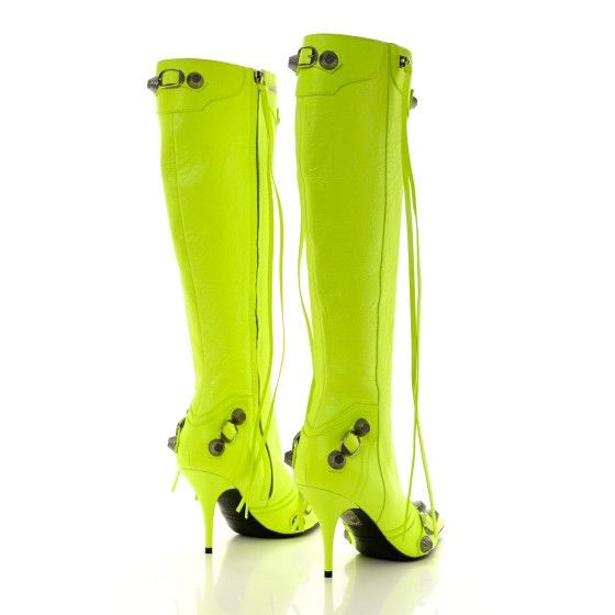 Balenciaga Cagole Leather Knee-High Boots Size US 9 / IT 39 - 2 Thumbnail