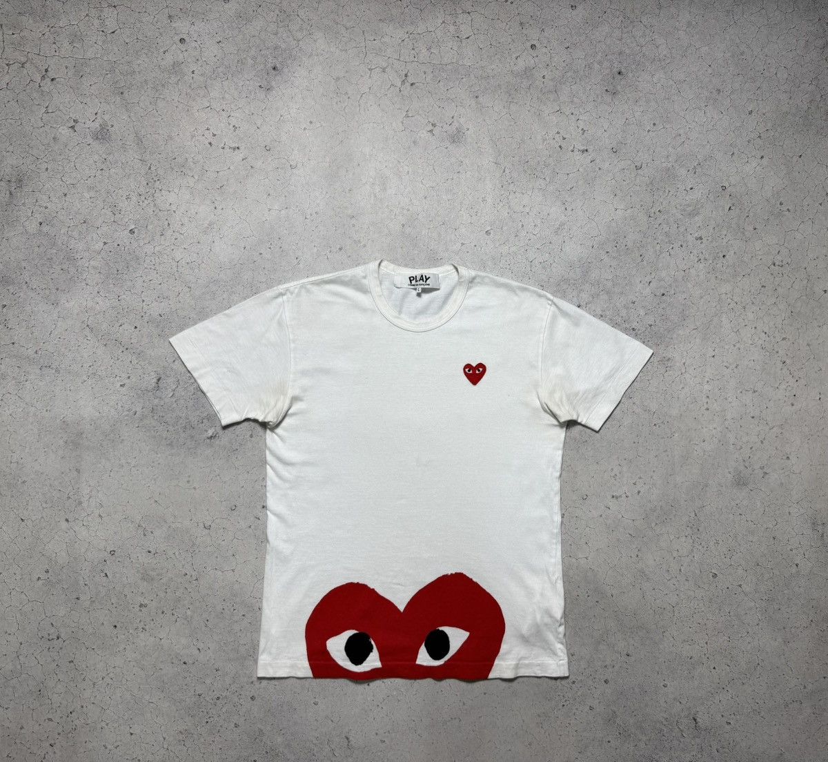 Comme Des Garcons Play Vintage CDG Luxury Big Logo T-Shirt