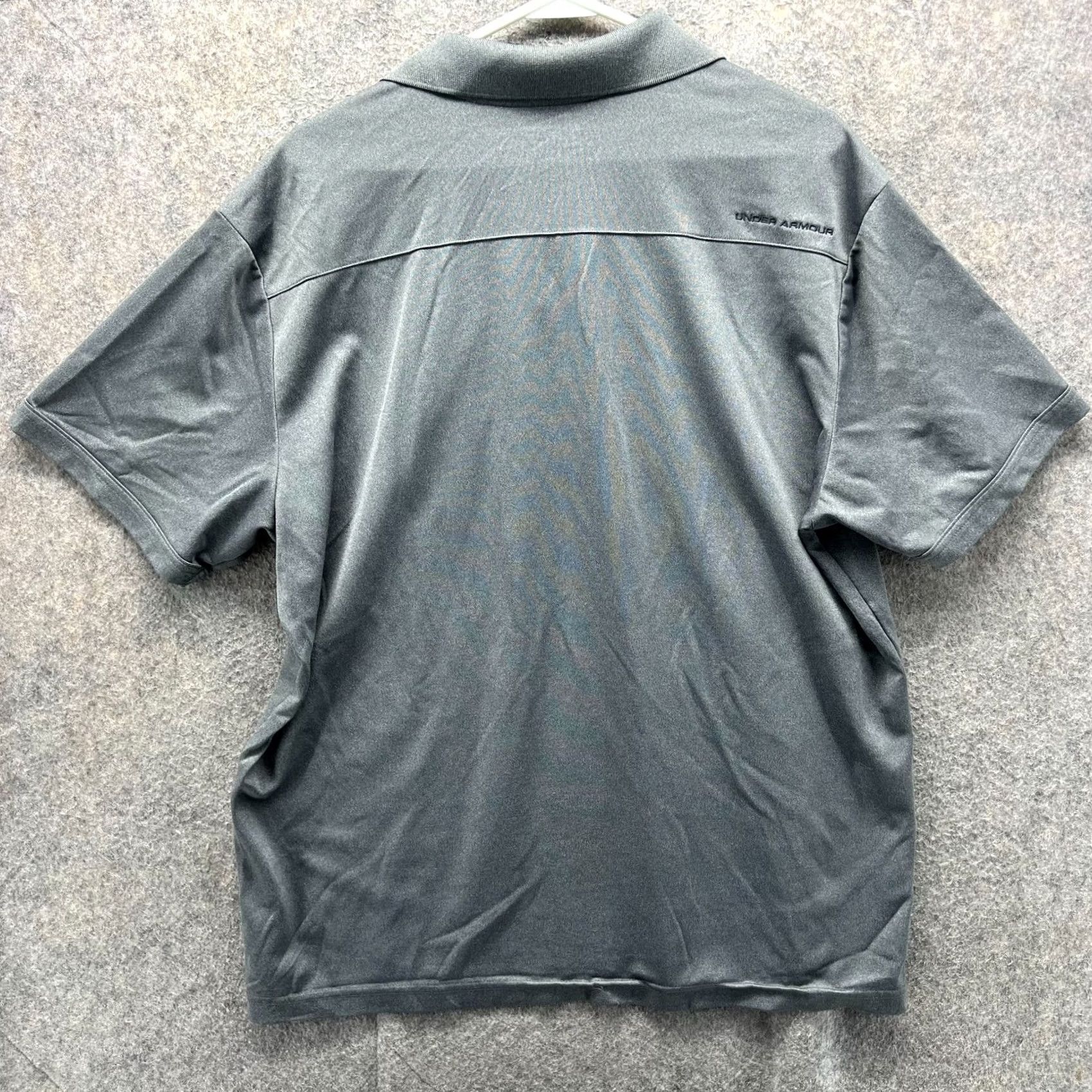 Under Armour Under Armour Polo Shirt Mens XL Heather Gray HeatGear Golf Short Sleeve Collared Button Logo Size US XL / EU 56 / 4 - 2 Thumbnail
