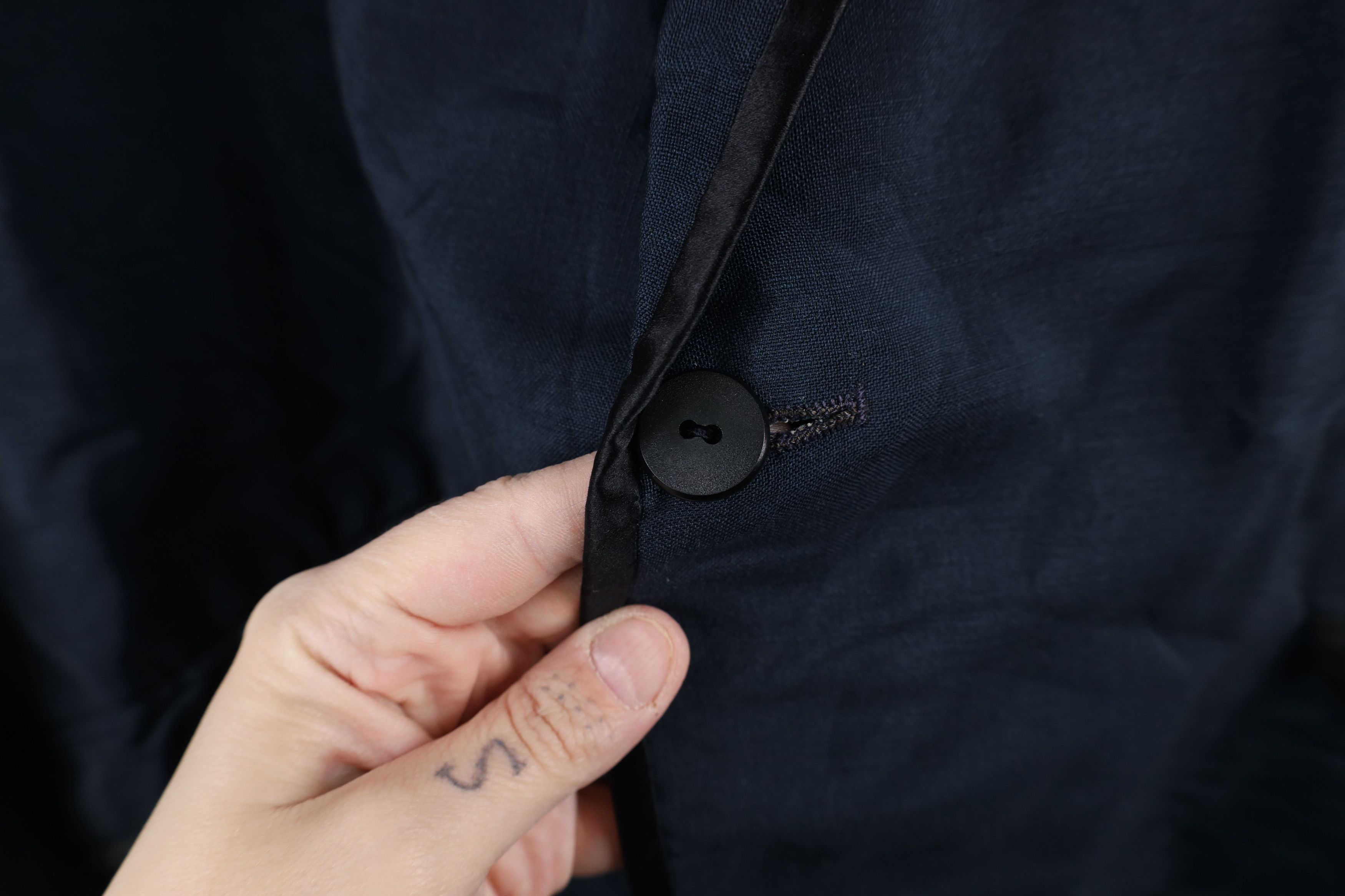 Vintage Vintage 50s Formal Tuxedo Prom Smokers Jacket Wool Blue USA Size US XL / EU 56 / 4 - 4 Thumbnail