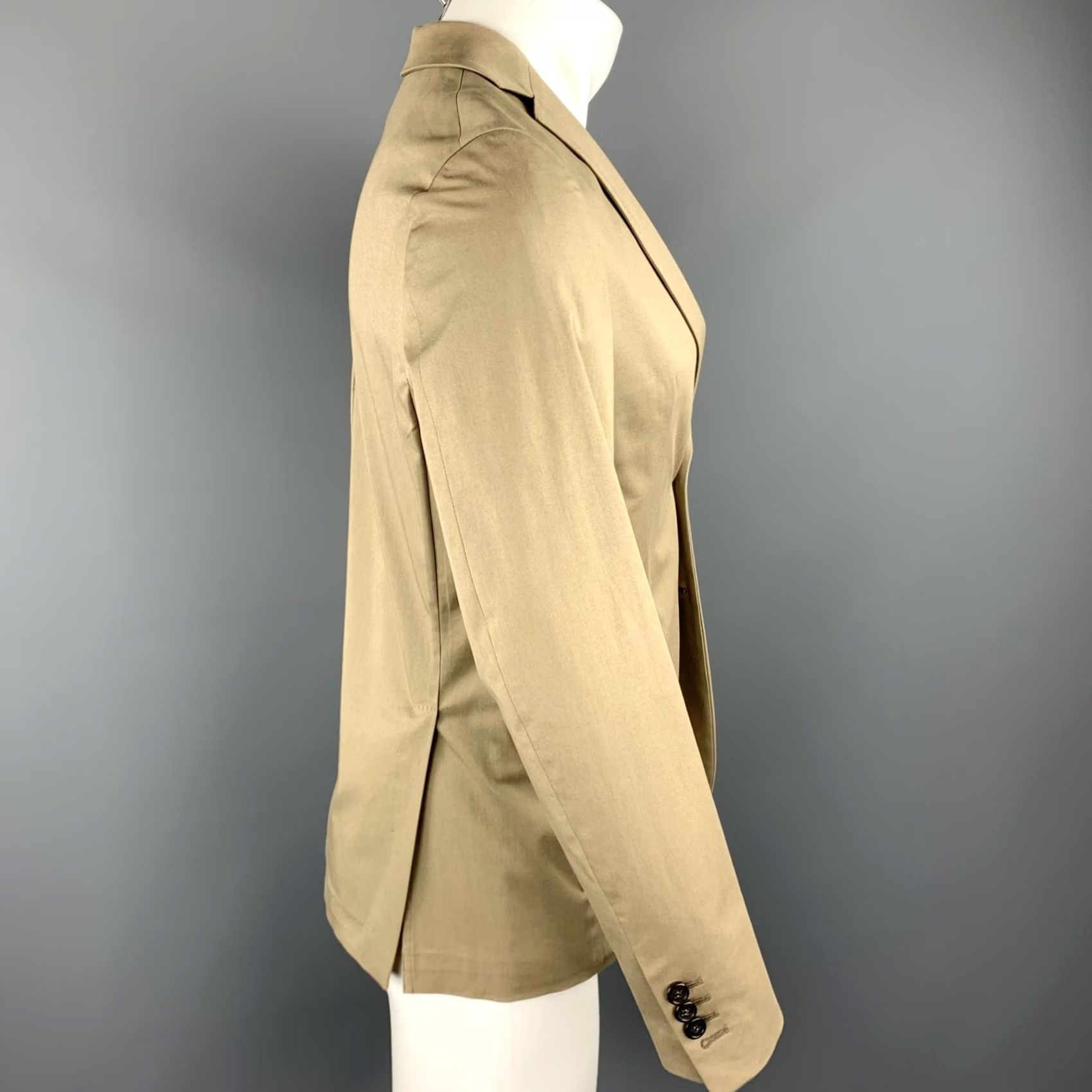 Dsquared2 DSQUARED2 Sport Coat Size 36 Taupe Cotton Blend Notch Lapel Size US XXS / EU 40 - 3 Thumbnail