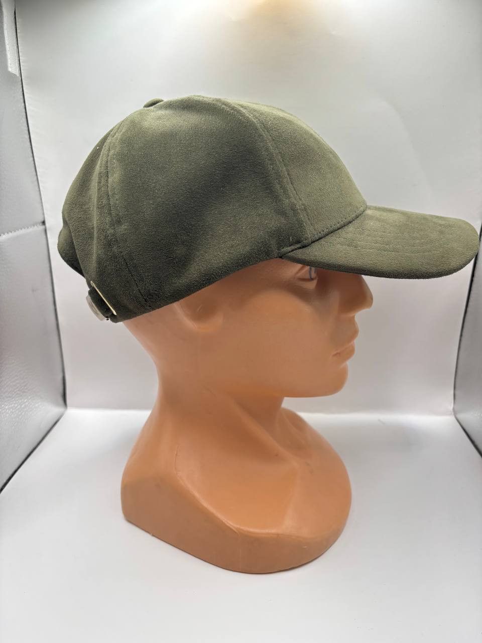 River Island River Island Suede Texture Cap-Olive Green w/Gold Hardware Size ONE SIZE - 4 Thumbnail