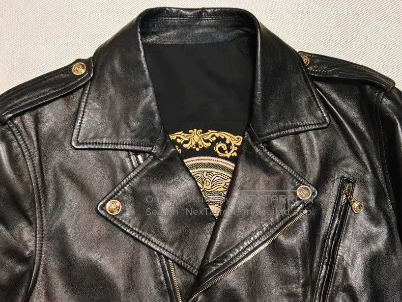 Versace Versace Motorcycle leather jacket Size US XXL / EU 58 / 5 - 4 Thumbnail