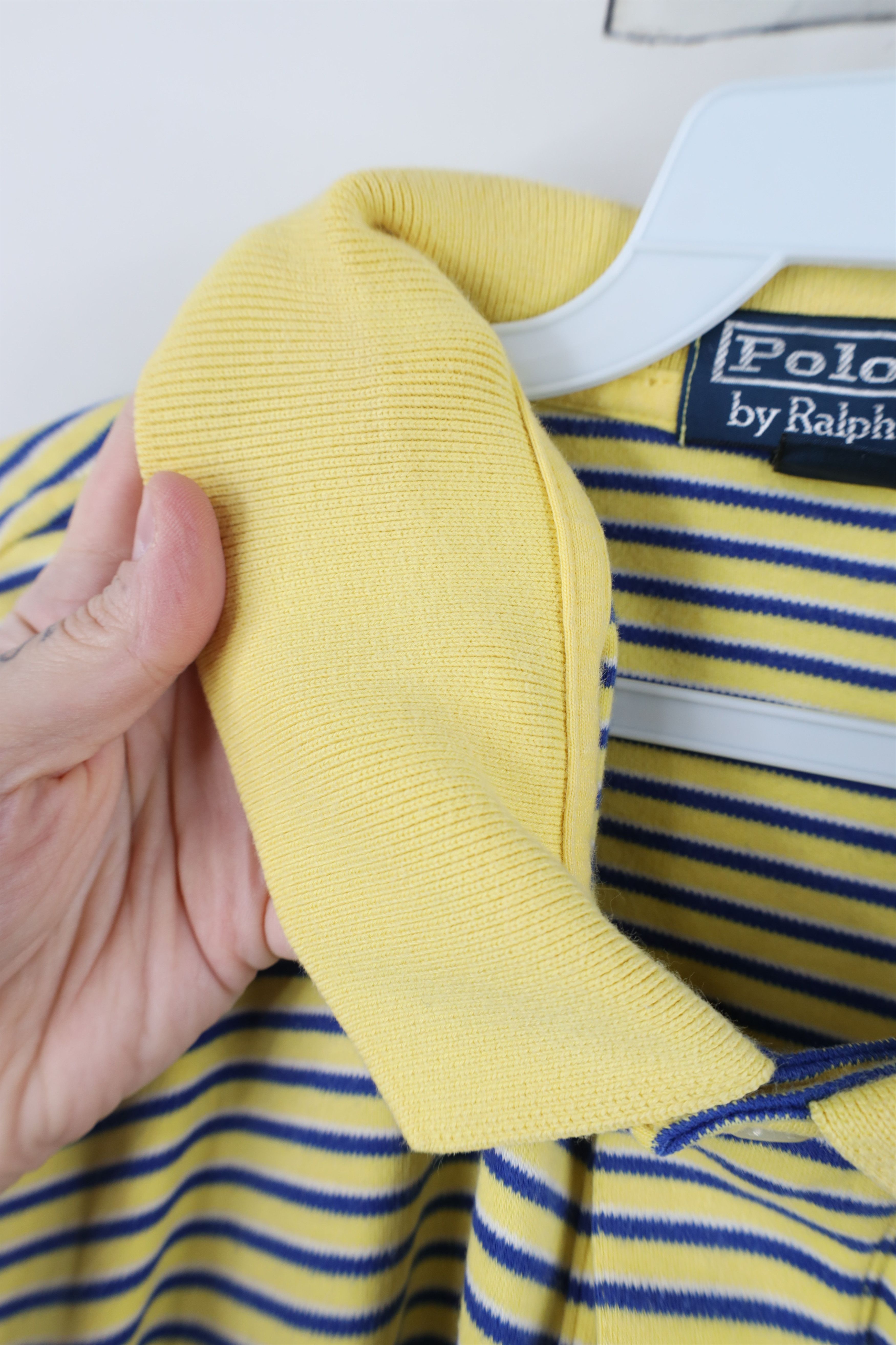 Ralph Lauren × Vintage Vintage 90s Ralph Lauren Soft Cotton Touch Polo Shirt Yellow Size US XXL / EU 58 / 5 - 8 Thumbnail