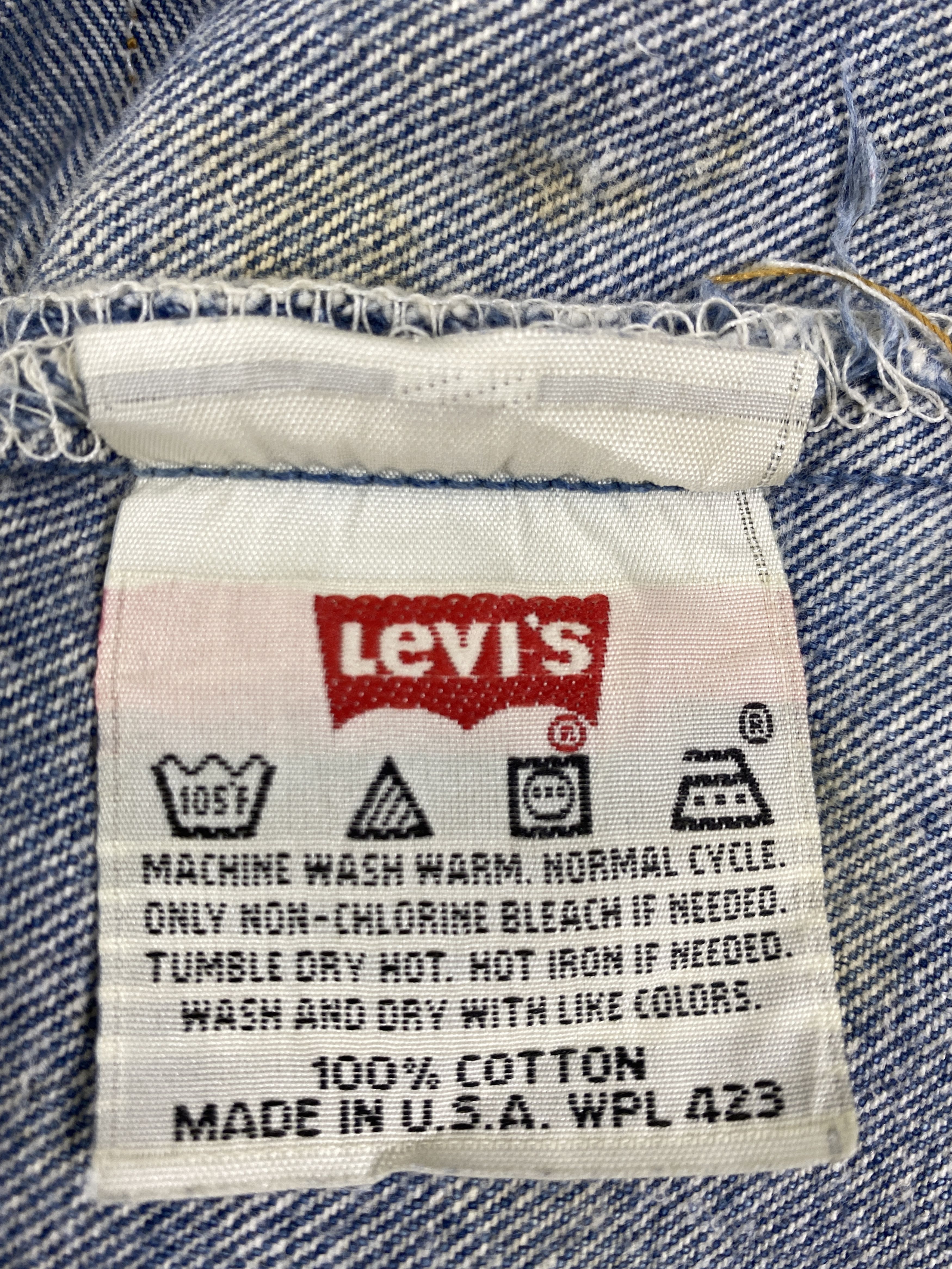 Levi's Dirty Faded Blue Vintage Levis 501 Jeans 33x27 - JN3094 Size US 33 - 9 Thumbnail