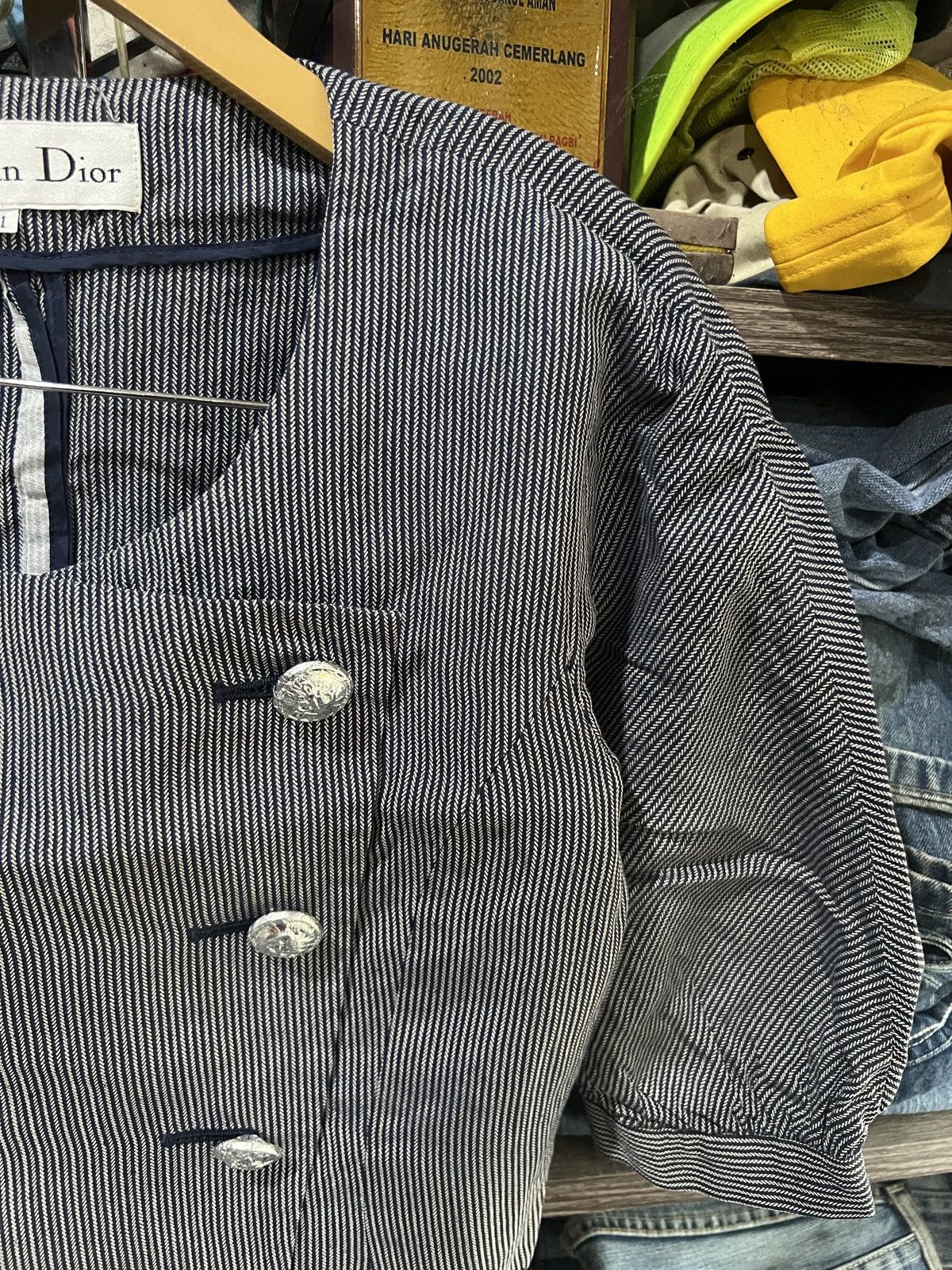 Christian Dior Monsieur 🔥Vintage Christian Dior Button Up Cropped Shirt Size S / US 4 / IT 40 - 5 Thumbnail
