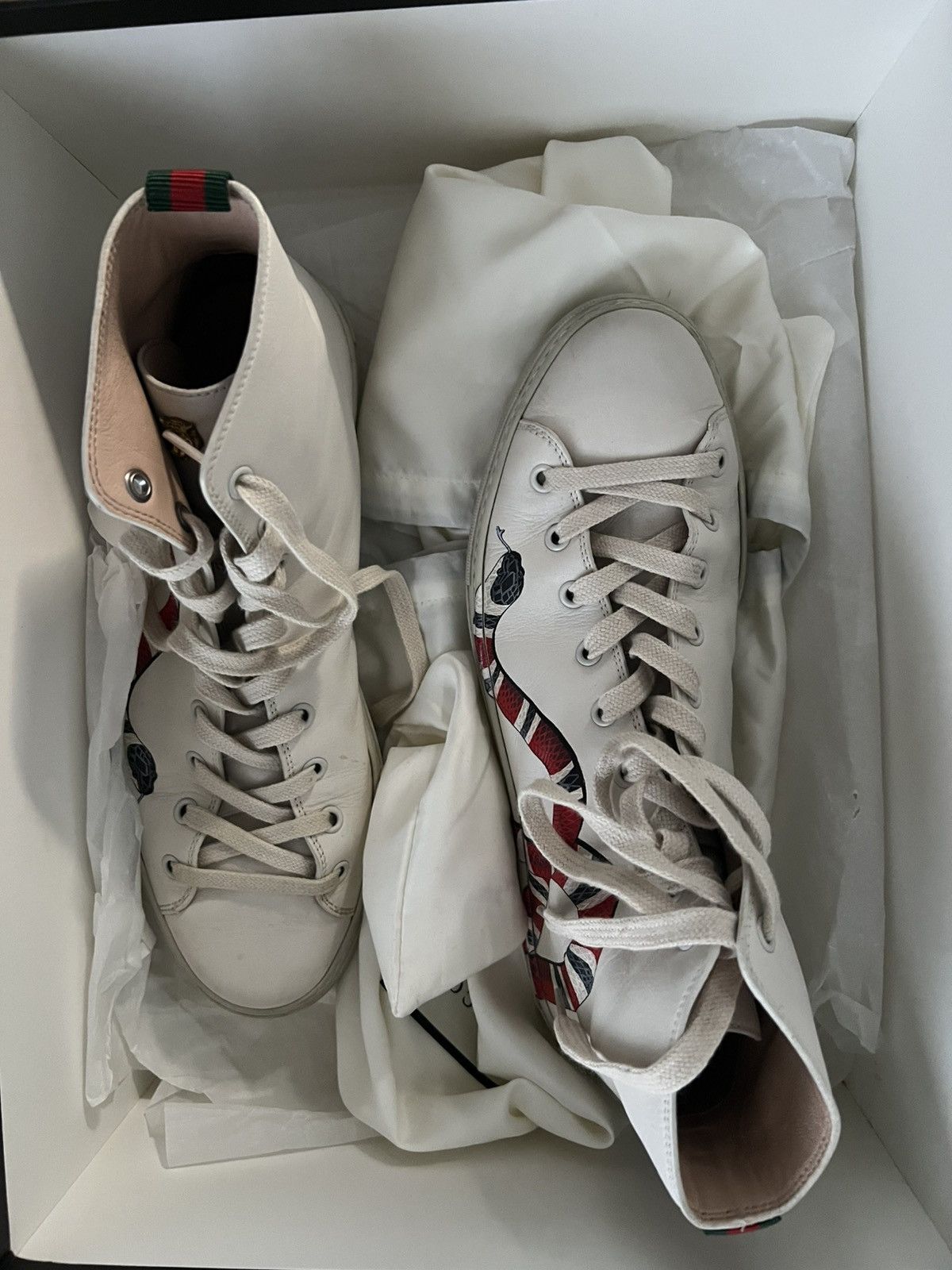 Gucci Gucci Ace Kingsnake High-Top Size US 7 / EU 40 - 2 Thumbnail