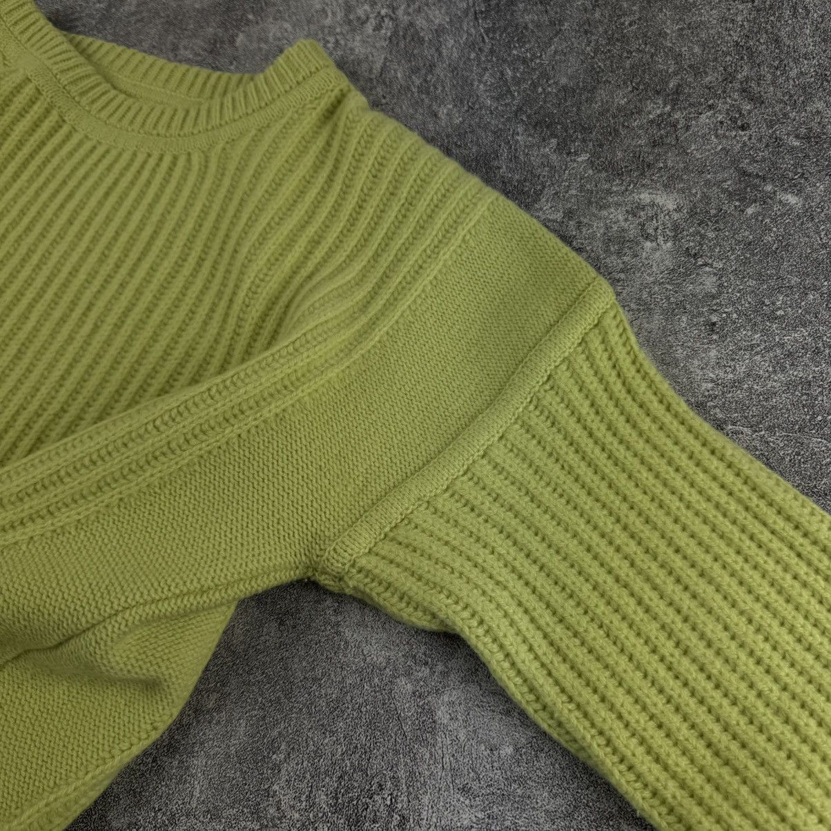 Rick Owens Rick Owens Sisyphus SS18 Lime Green Heavy Rib Sweater Size L / US 10 / IT 46 - 5 Thumbnail