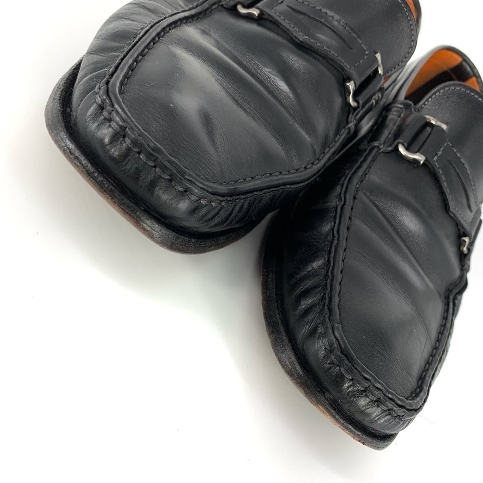 Santoni SANTONI Horse Bit Loafer Moccasin Black Leather 9 D Size US 9 / EU 42 - 5 Thumbnail