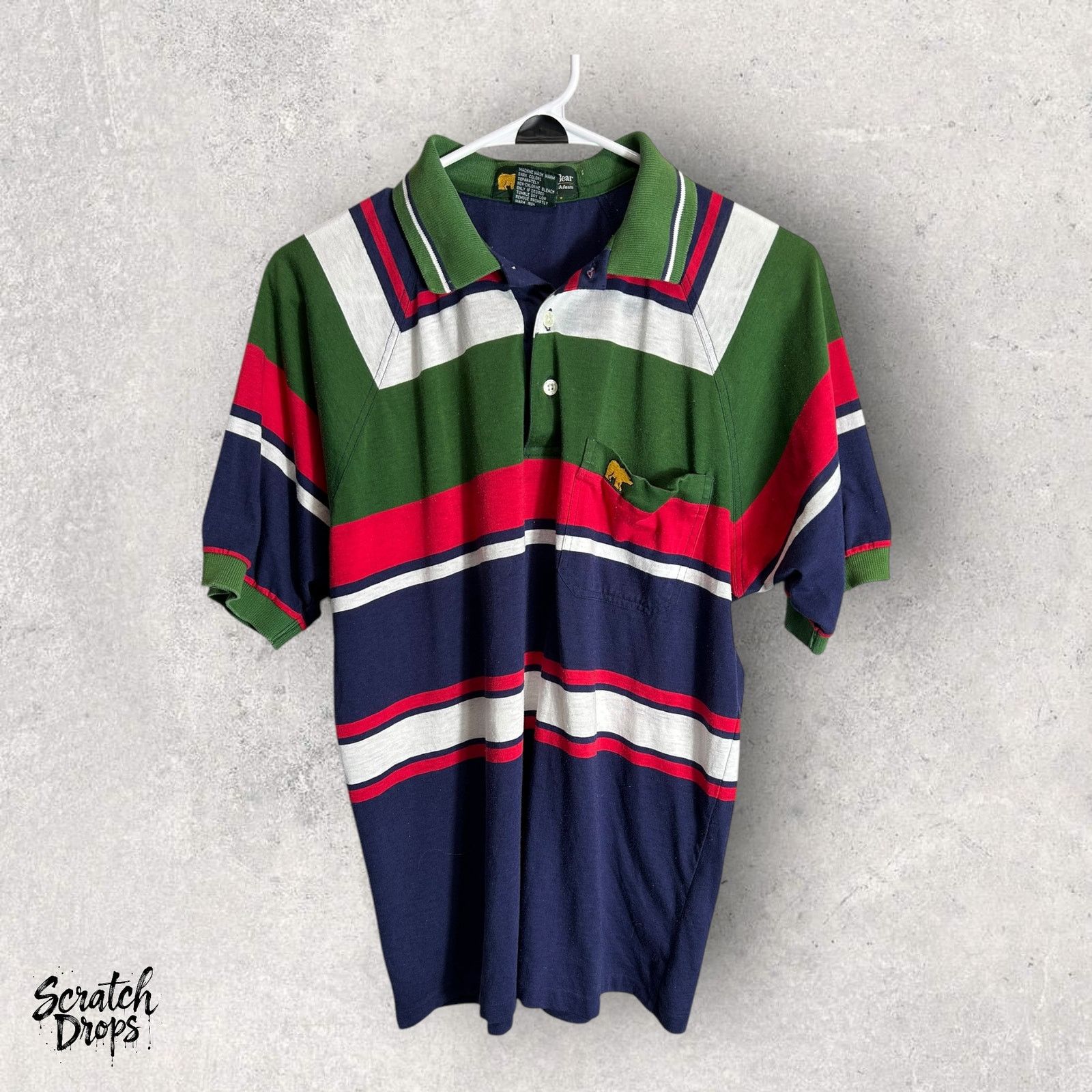 Other Vintage Golden Bear Polo Shirt Single Stitch Size Medium 90s Size US M / EU 48-50 / 2 - 1 Thumbnail