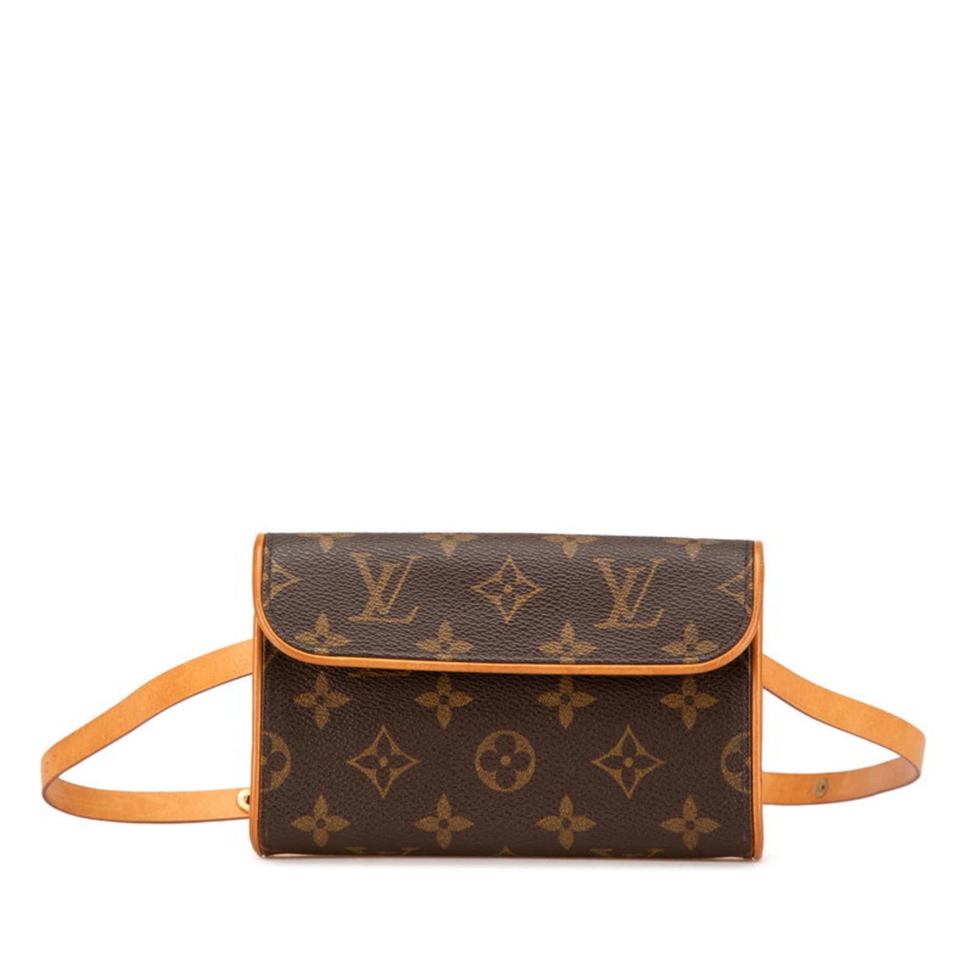 Louis Vuitton Monogram Florentine XS Pochette Waist Bag M51855 Brown PVC Leather Women's LOUIS VUITTON