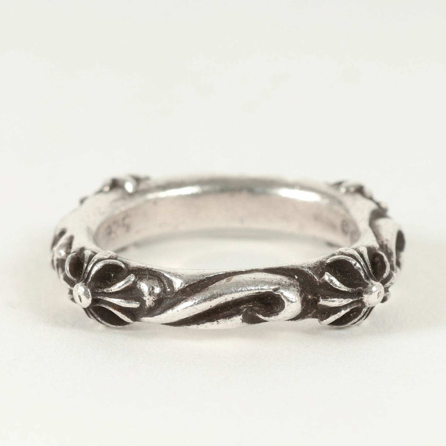 Chrome Hearts RARE SIZE! 10 CHROME HEARTS SBT SCROLL BAND RING silver Size ONE SIZE - 2 Thumbnail