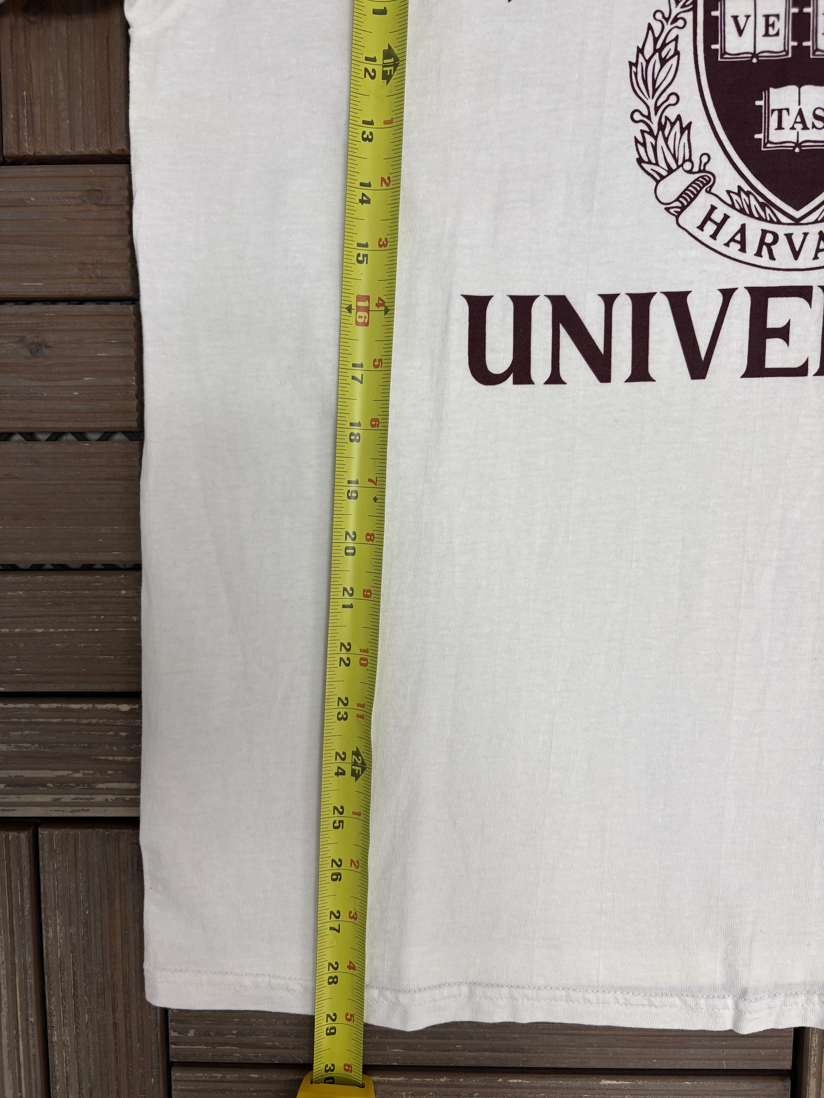 Champion Harvard University Vintage White T-Shirt Tee Size US L / EU 52-54 / 3 - 7 Thumbnail