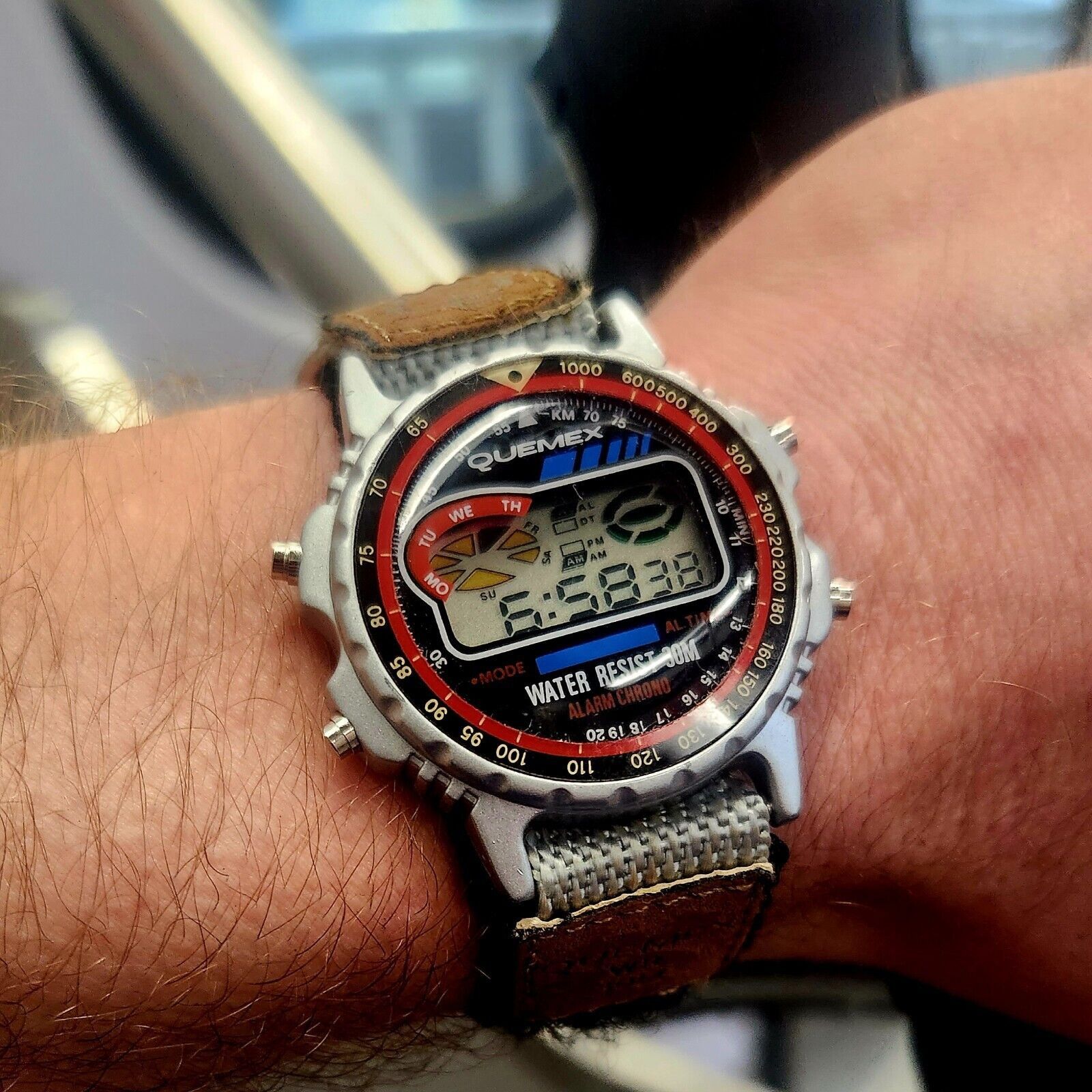 Other 90's Vintage QUEMEX Chrono Alarm Digital Watch Is Working Size ONE SIZE - 1 Thumbnail