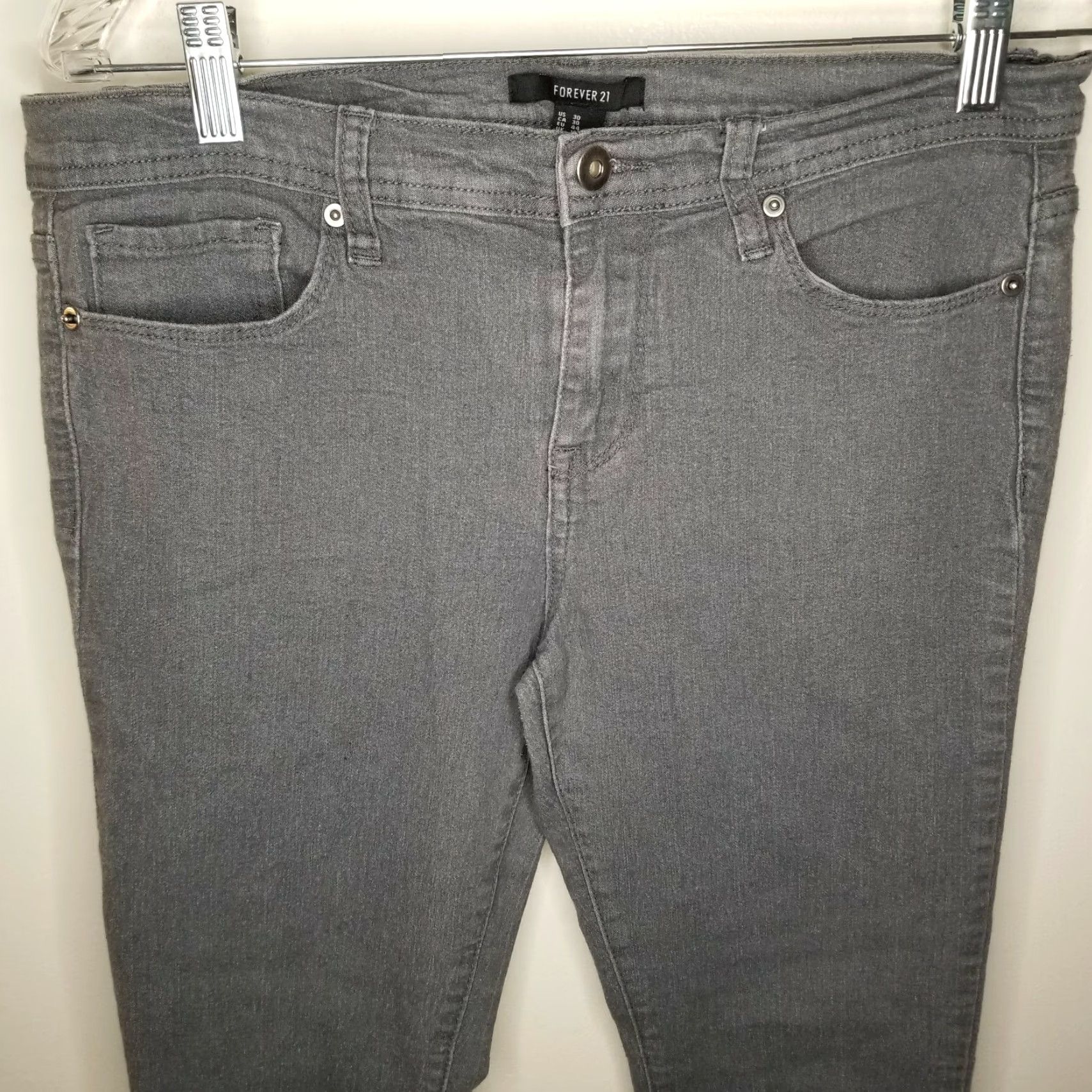 Forever 21 Forever 21 Womens Gray Jeggings Size 30 Size 30" / US 8 / IT 44 - 2 Thumbnail