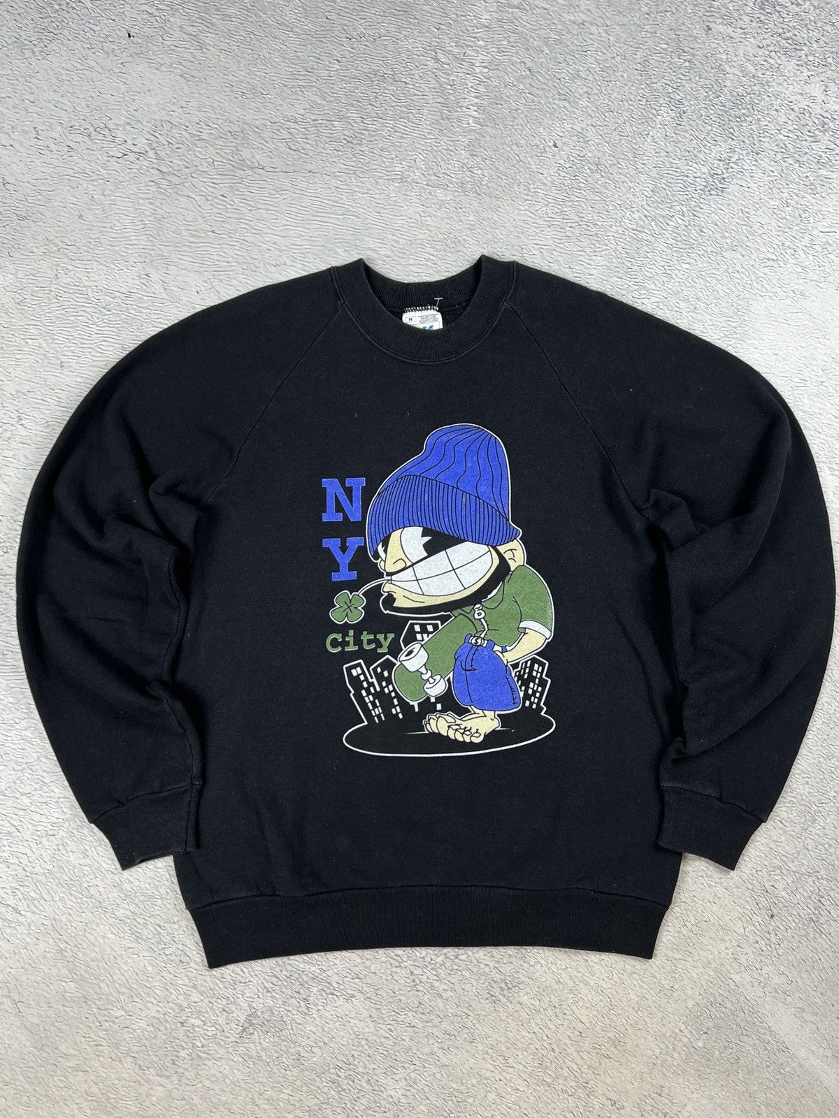 Rap Tees × Vintage Vintage 1990 NY RAP CITY Y2K Style Rare Sweatshirt Size US M / EU 48-50 / 2 - 1 Thumbnail