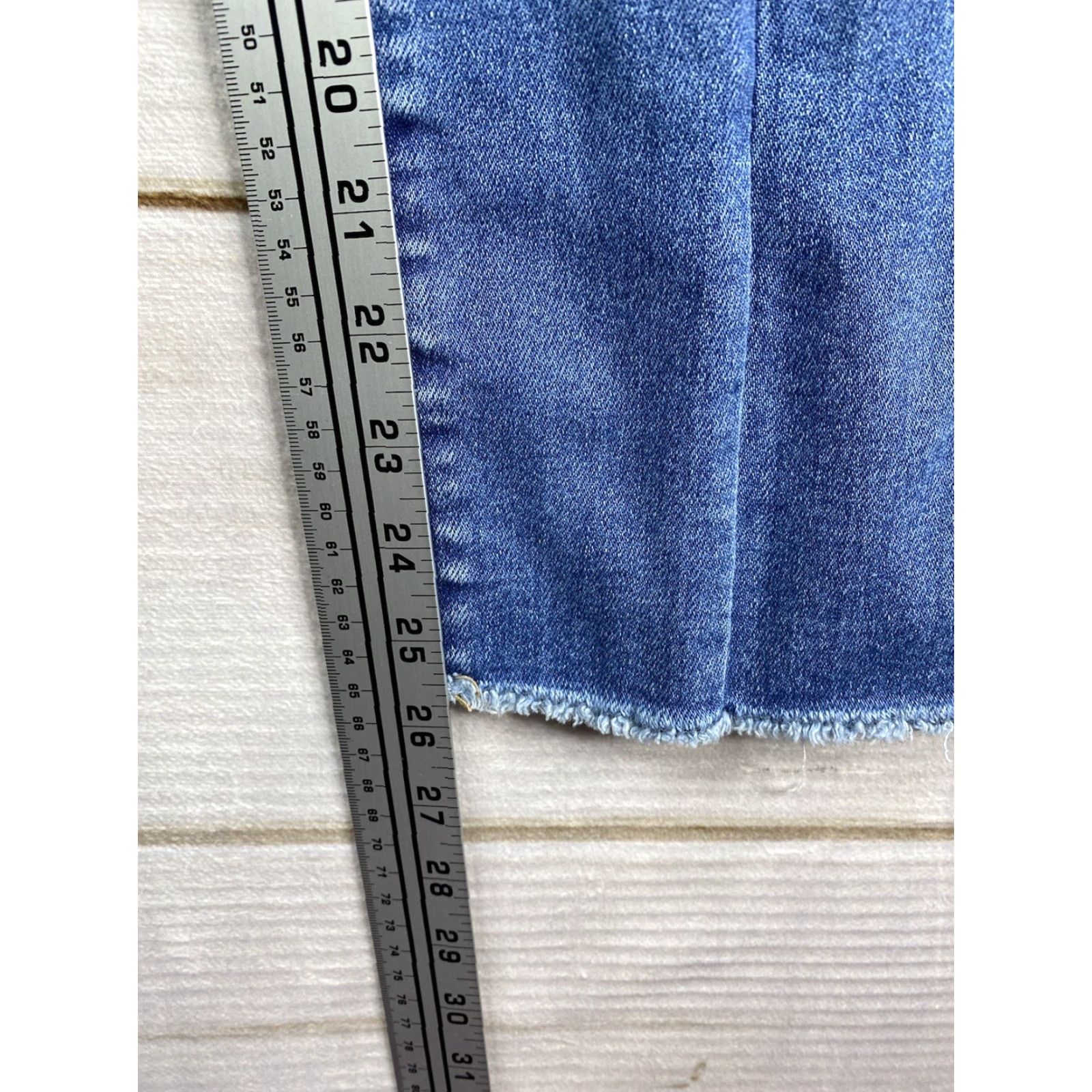 Vintage Flying Monkey Jeans Womens 29 Distressed Medium Wash High Rise Ankle Slit Back Jeans Size 29" - 6 Thumbnail