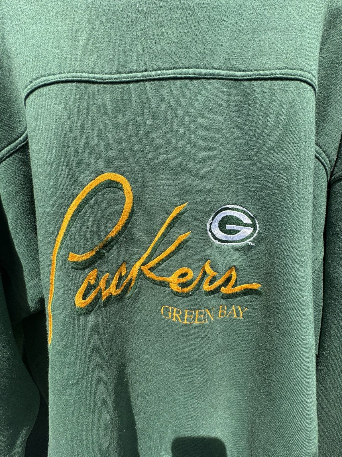 NFL × Vintage Vintage 1990s Green Bay Packers Crewneck Sweatshirt Size US XL / EU 56 / 4 - 2 Thumbnail