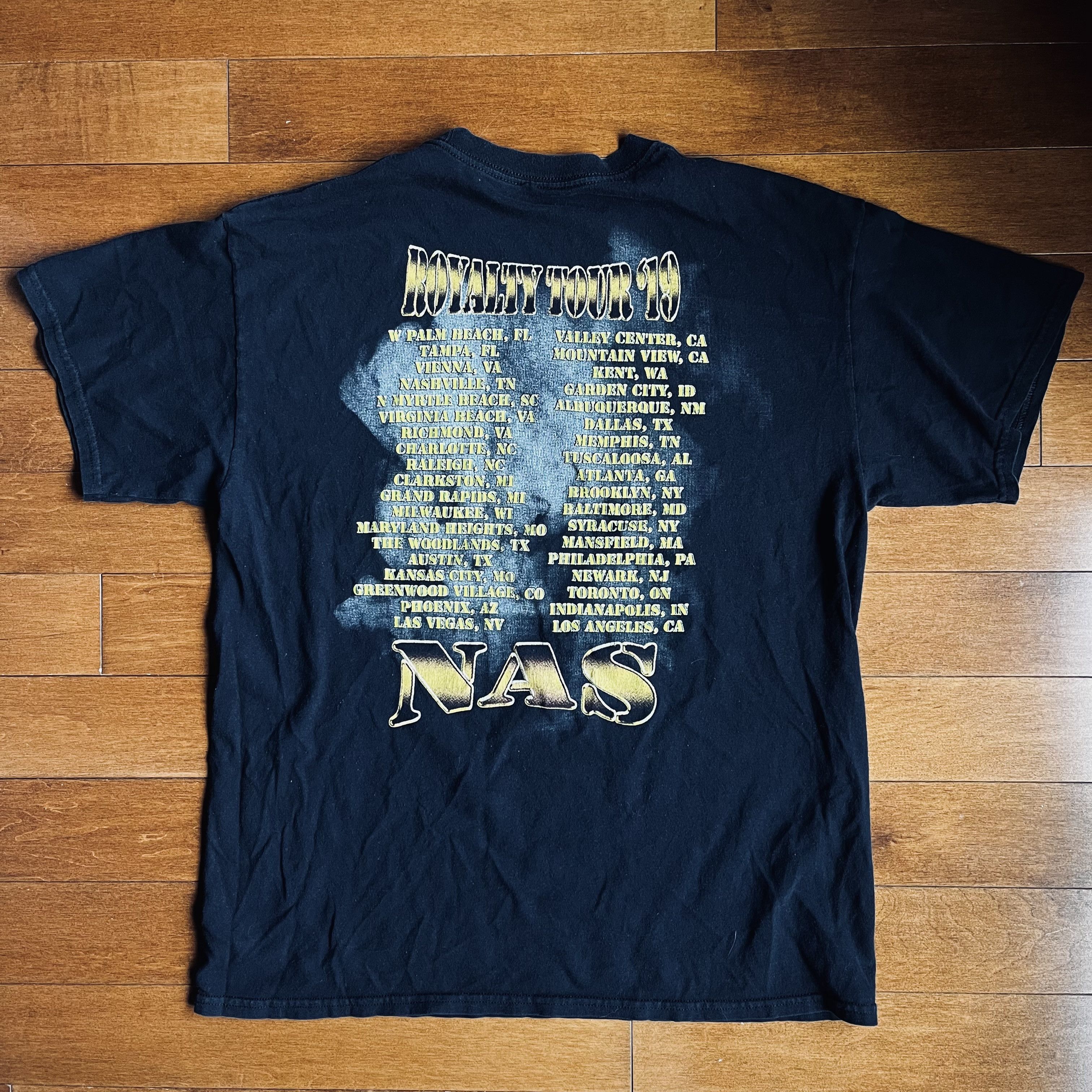 Band Tees NAS - Official Vintage 2019 Royalty Tour T-Shirt Size US M / EU 48-50 / 2 - 2 Thumbnail