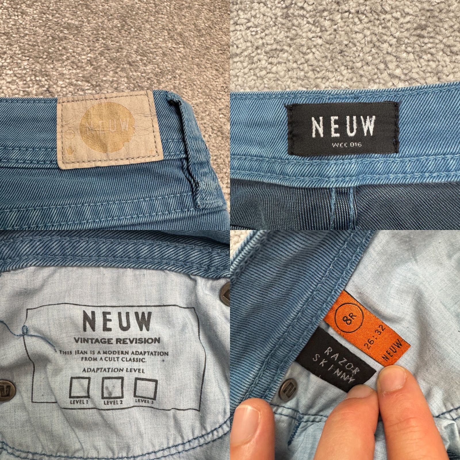 Vintage VINTAGE Neuw Denim Jeans Skinny Woman 8R Blue Mid Rise Button Fly Slim Fit 5-Pocket City Classic Modern Everyday Womens Jeans Size 30" / US 8 / IT 44 - 8 Thumbnail