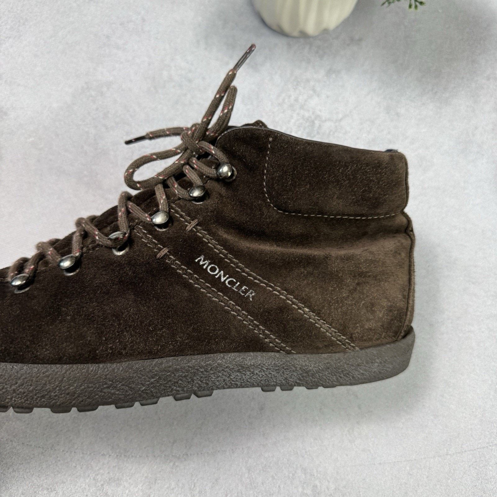 Moncler Moncler Men Brown Hi Top Suede Boot Size 42 US 9 Size US 9 / EU 42 - 12 Thumbnail