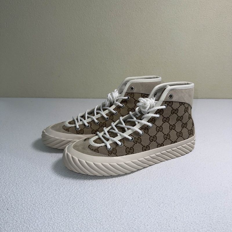 Gucci Gucci Vintage High-Top Lace-Up Sneakers for Men - Size US 6.5 / EU 39-40 - 1 Thumbnail