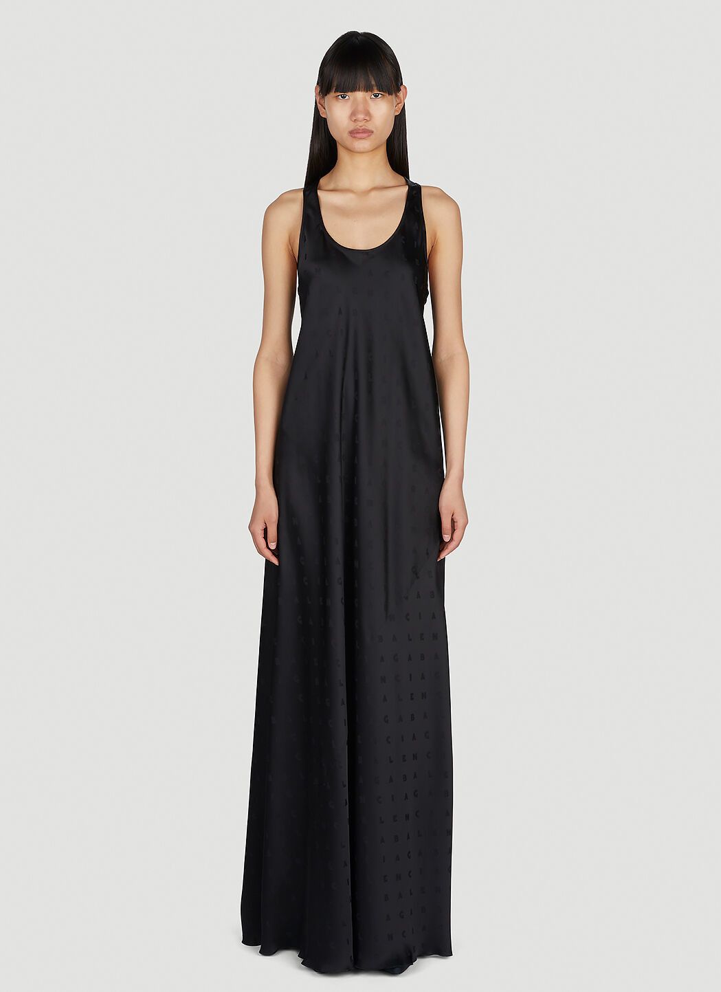 Balenciaga o1la1rc1a1024 Racer Back Gown in Black Size XS / US 0-2 / IT 36-38 - 1 Thumbnail
