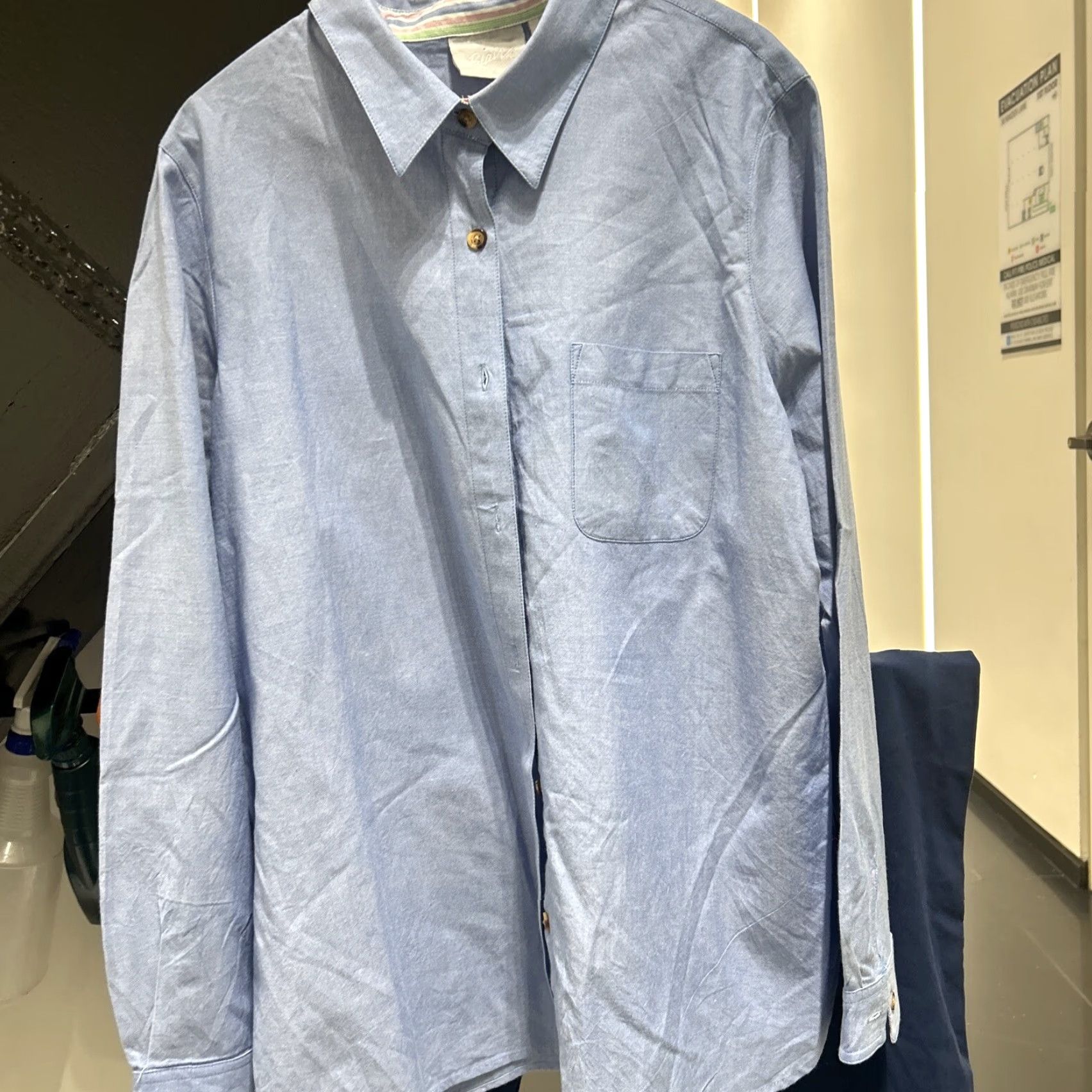 Blair Blair Blouse XLG Light Blue Linen Women's Size L / US 10 / IT 46 - 6 Thumbnail