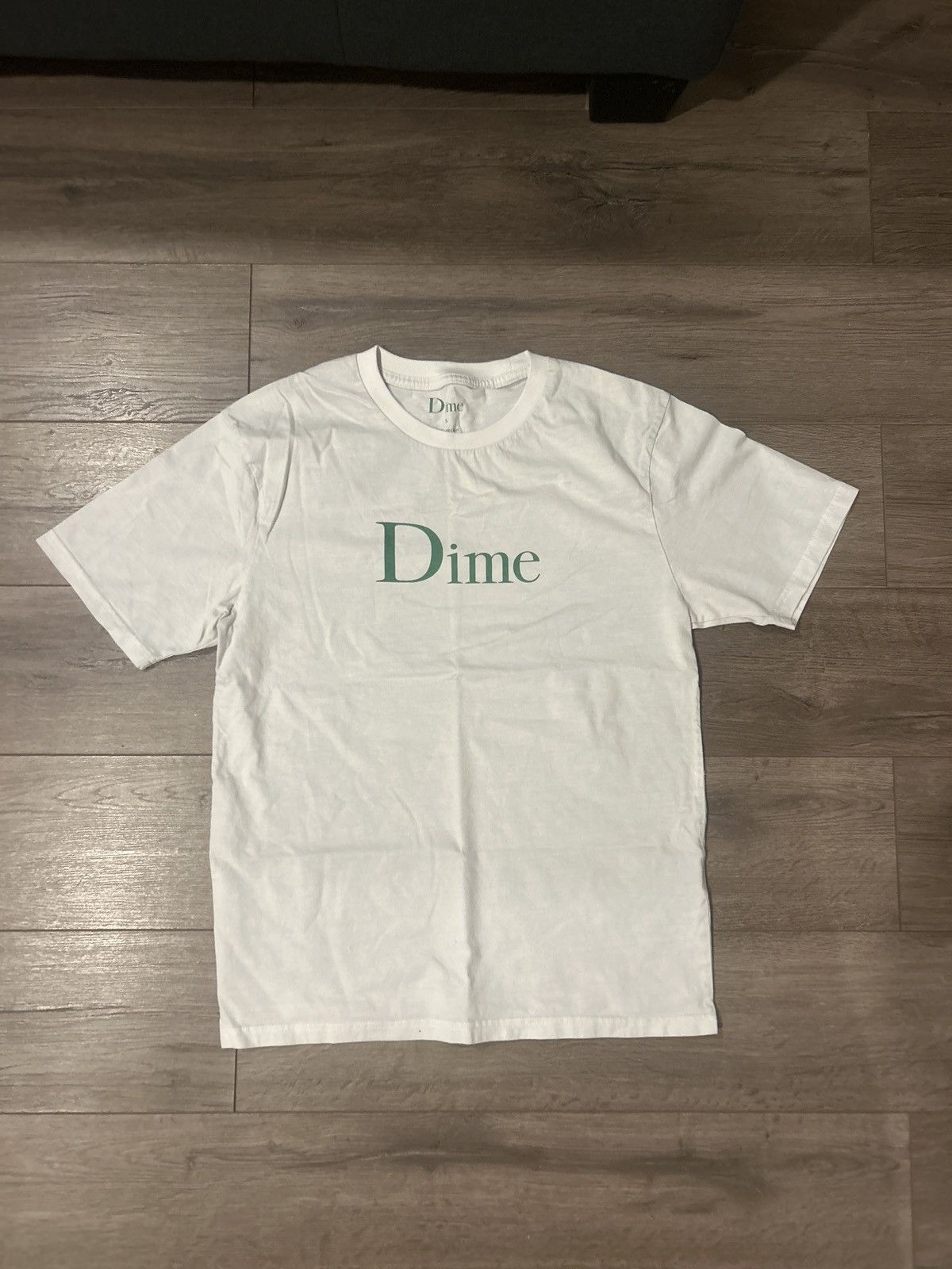 Dime Dime White Shirt Green Logo Size US S / EU 44-46 / 1 - 2 Thumbnail