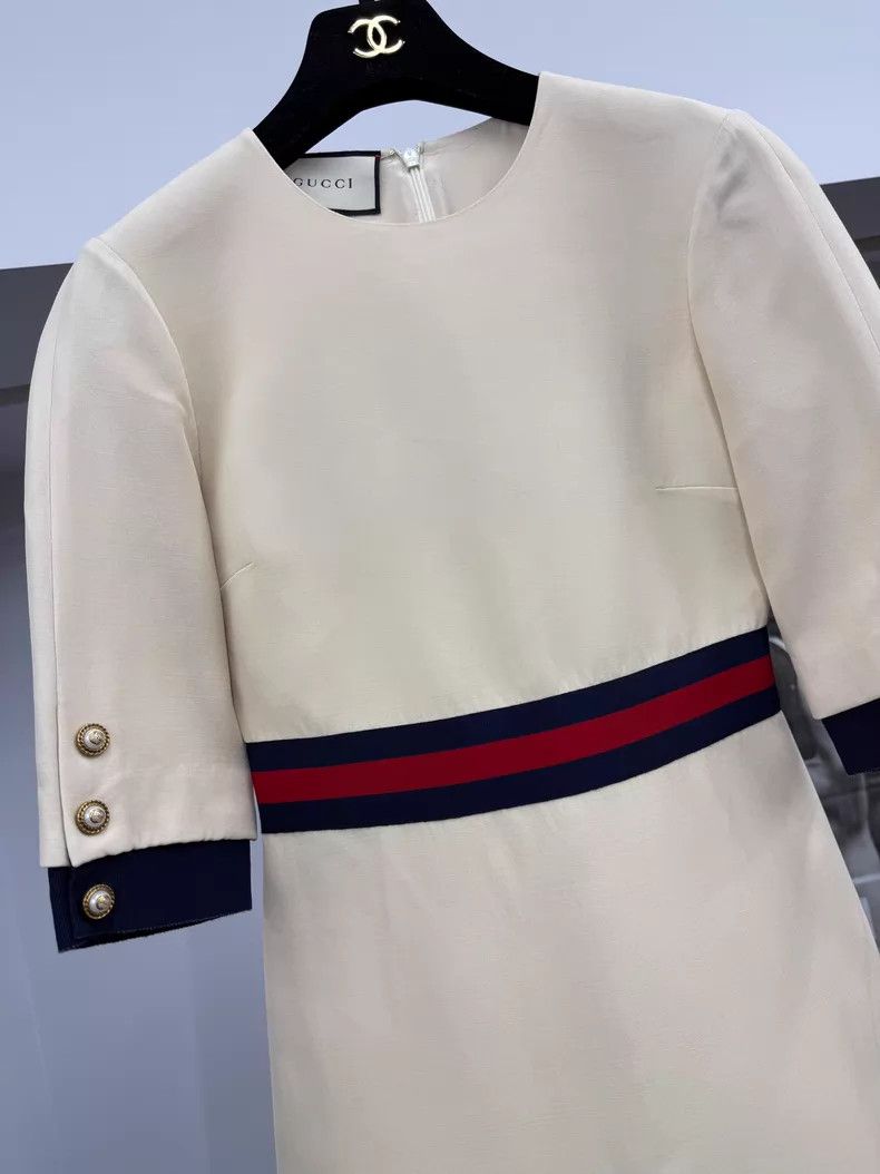 Gucci Gucci Beige pearl buckle dress Size XS / US 0-2 / IT 36-38 - 2 Thumbnail