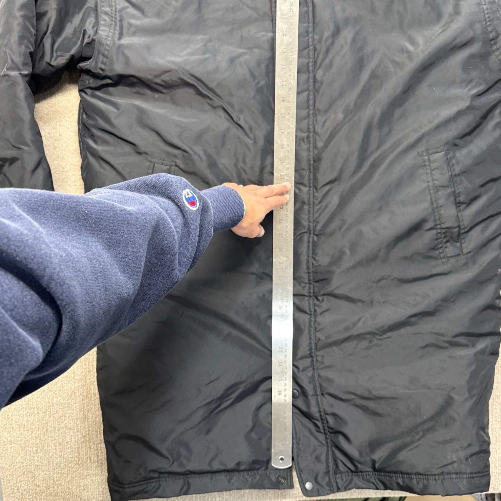 Nike VINTAGE Nike Jacket Large Black Parka Puffer Coat Zip Up Knee Length 90s Nike Dri-Fit Coat Mens Womens Unisex Adults Size US L / EU 52-54 / 3 - 6 Thumbnail