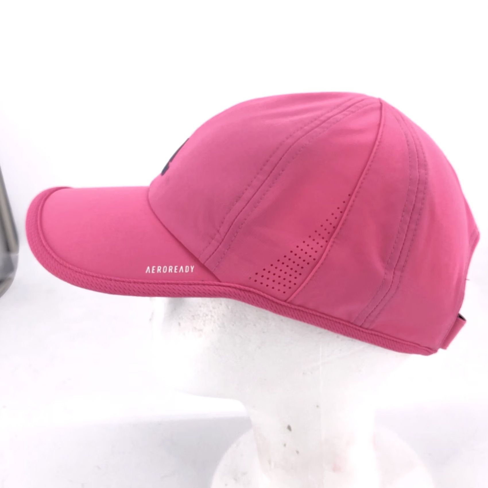 Adidas Adidas Womens Hat Cap Pink Aeroready Athletic Running Strap Back Logo Ventilated Size ONE SIZE - 4 Thumbnail