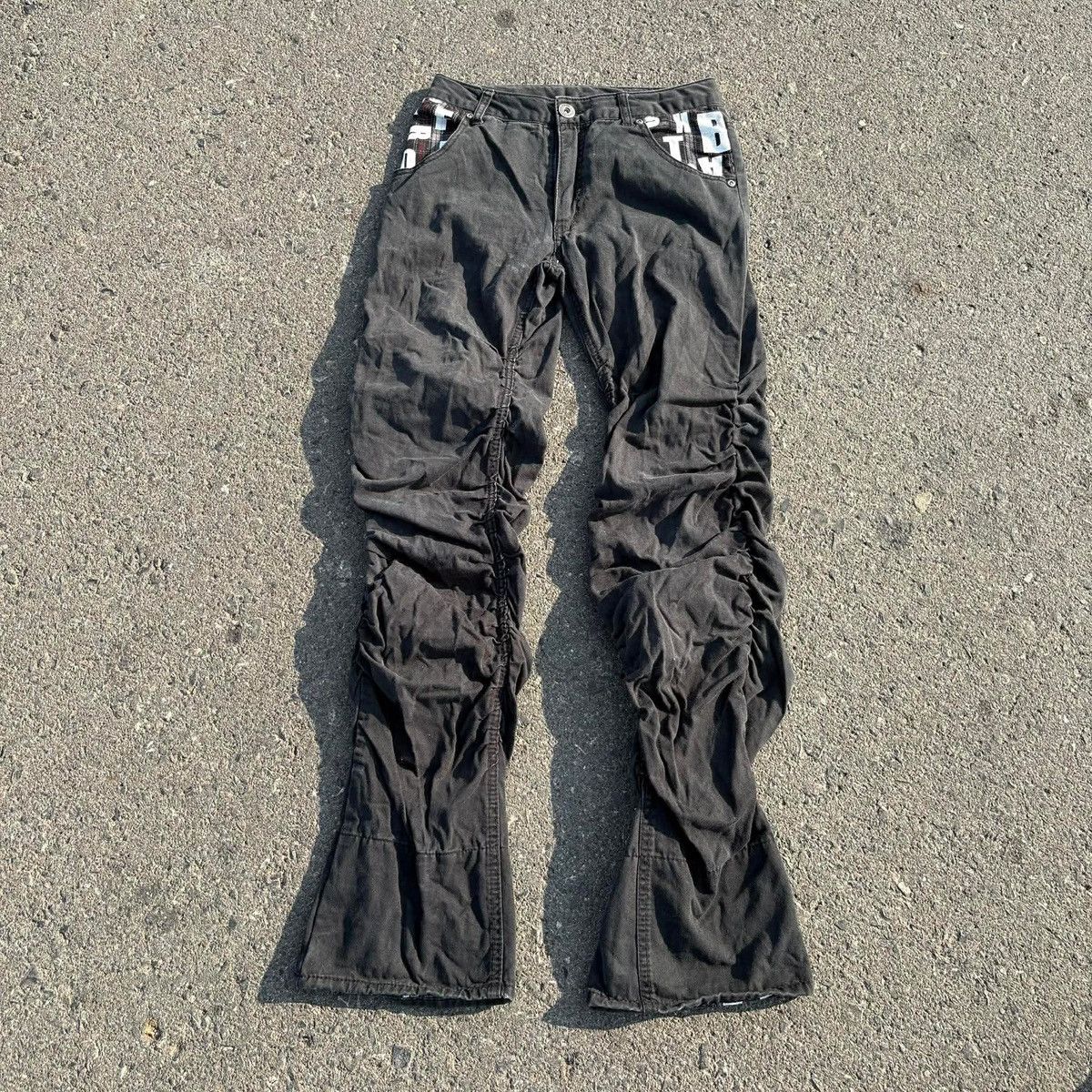 Japanese Brand Japanese Archive Corduroy Ruched Flared Pants Size US 28 / EU 44 - 12 Thumbnail